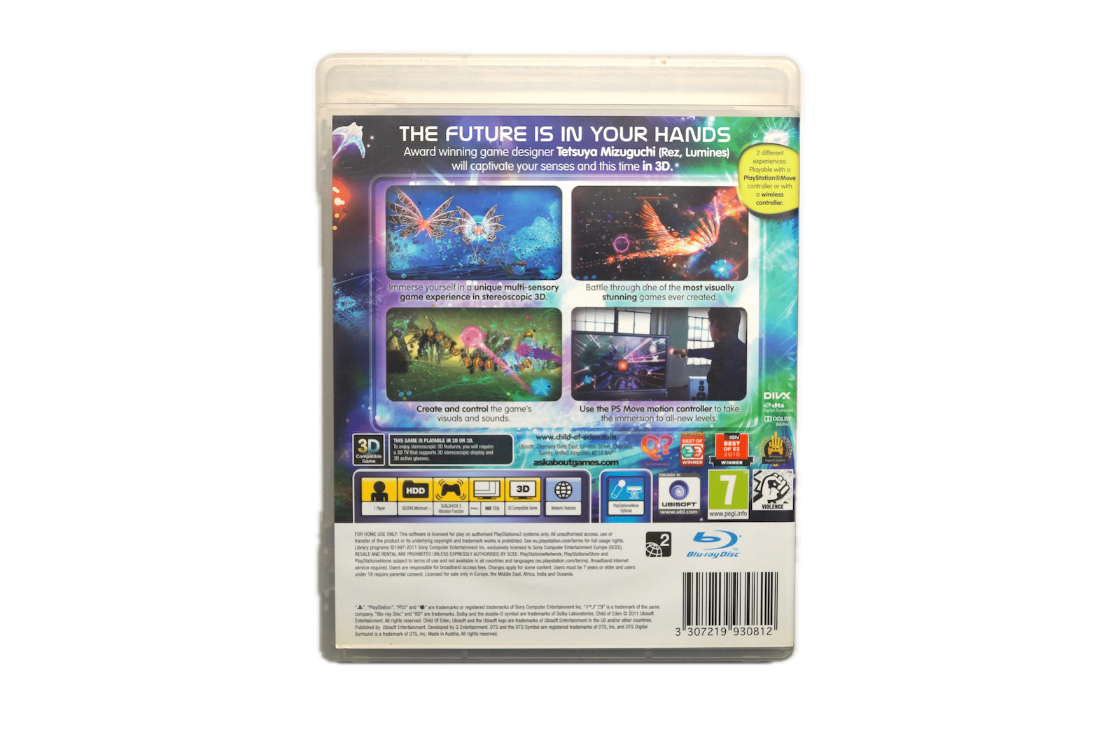 Child Of Eden - PS3 Move (Brugt) – Back cover