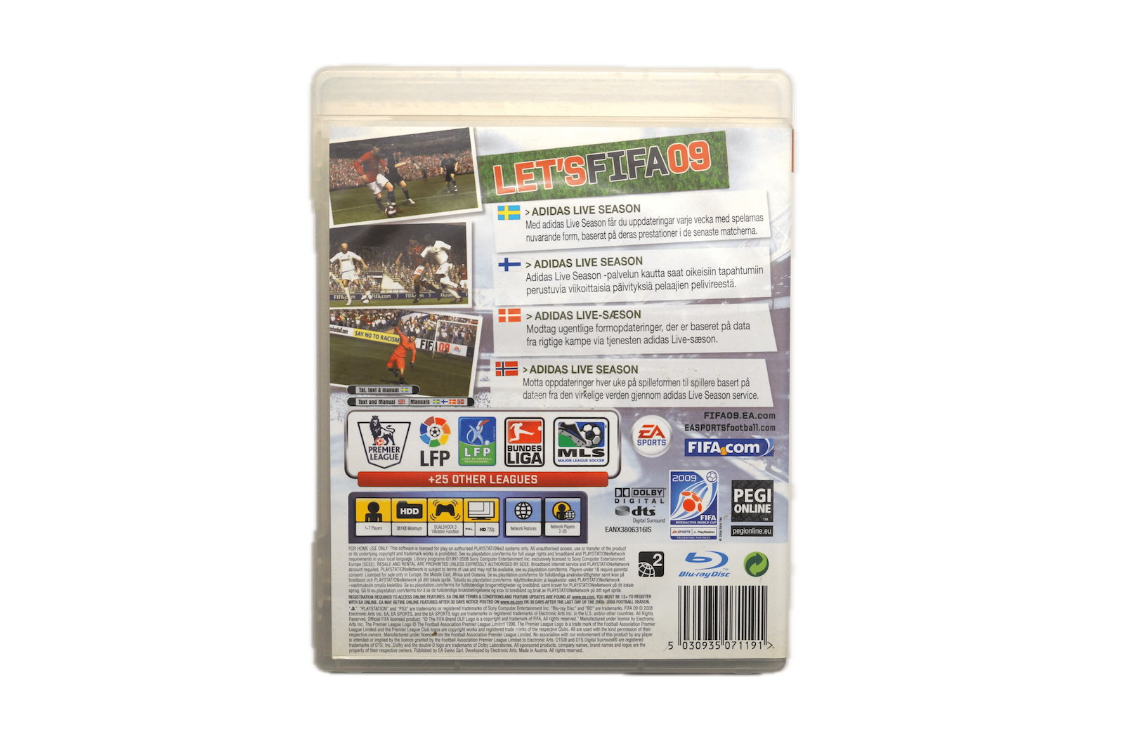 FIFA 09 - PS3 (Brugt) – Back cover