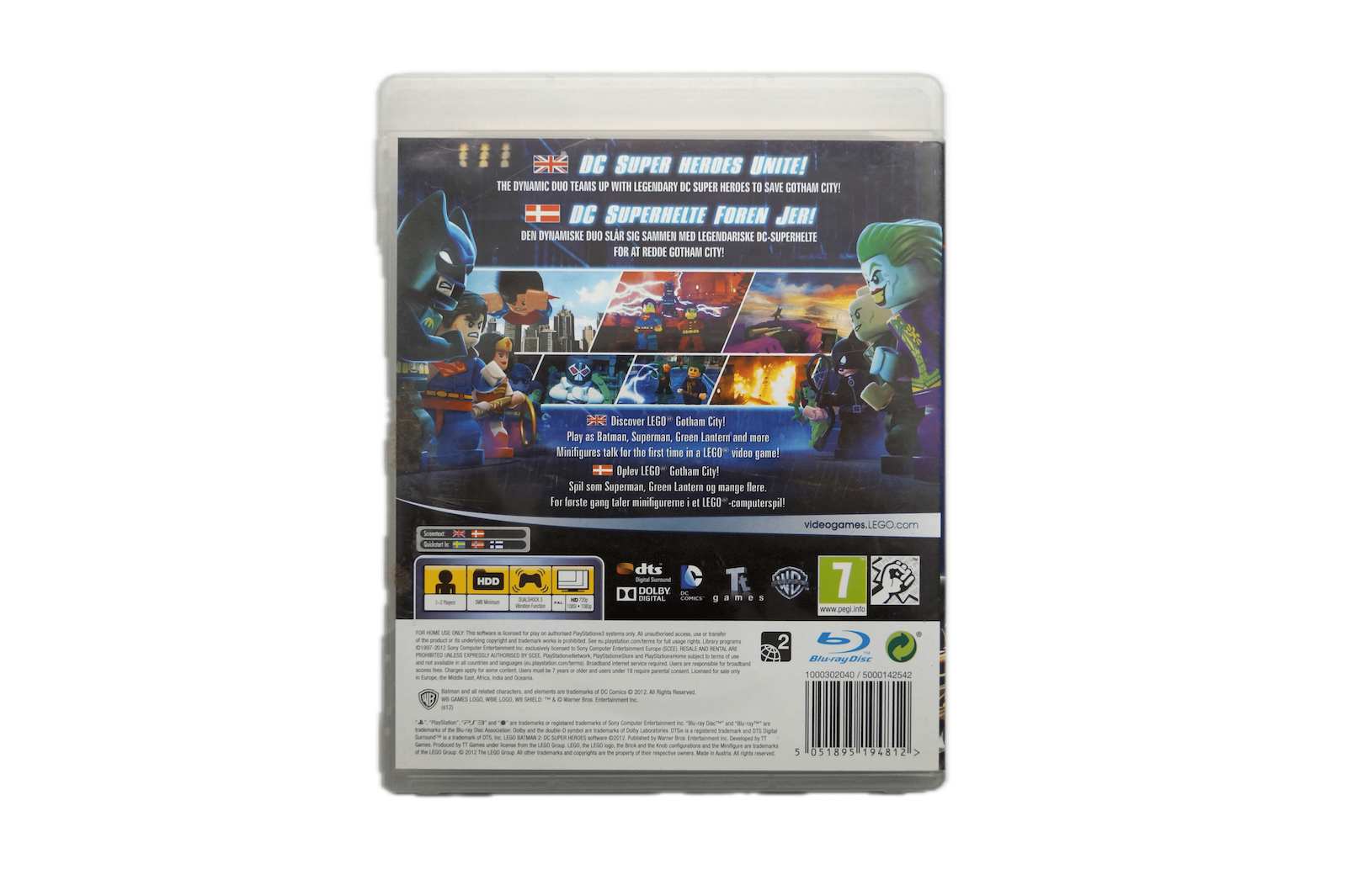 LEGO Batman 2: DC Super Heroes - PS3 (Brugt) – Alder: PEGI 7 – PlayStation 3 – Back cover