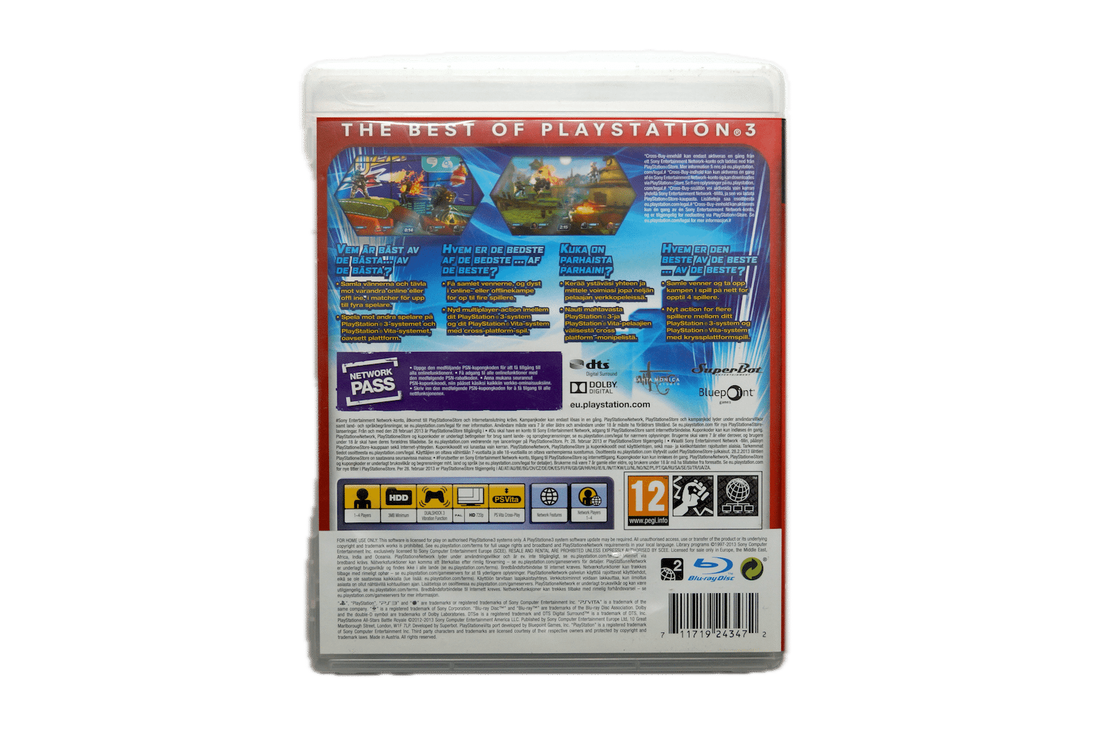 Playstation All-Stars Battle Royale Essentials - PS3 (Brugt) – Back cover