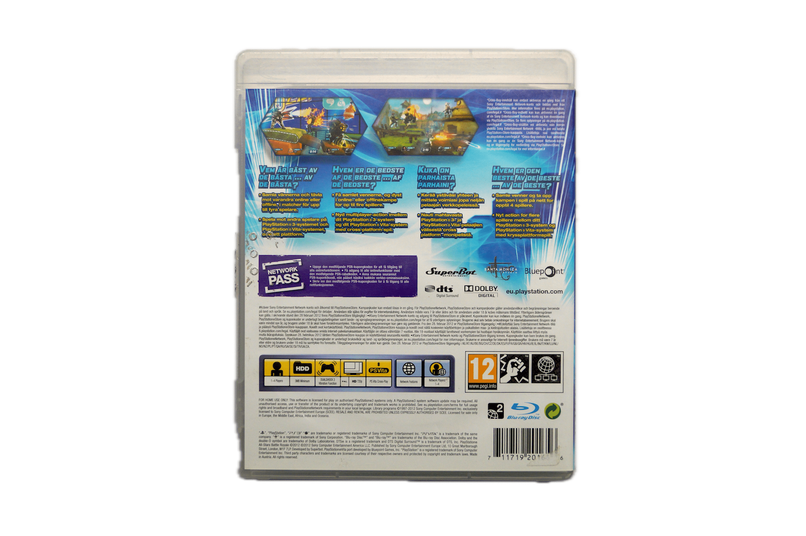 Playstation All-Stars Battle Royale - PS3 (Brugt) – Back cover