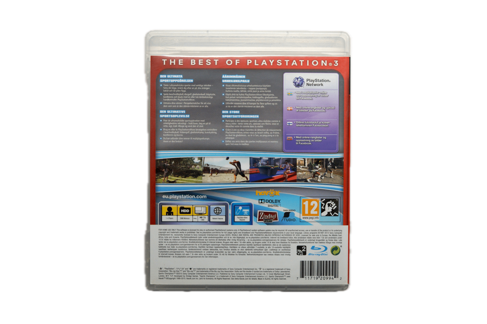 Sports Champions ESSENTIALS - PS3 Move (Brugt) – Back cover