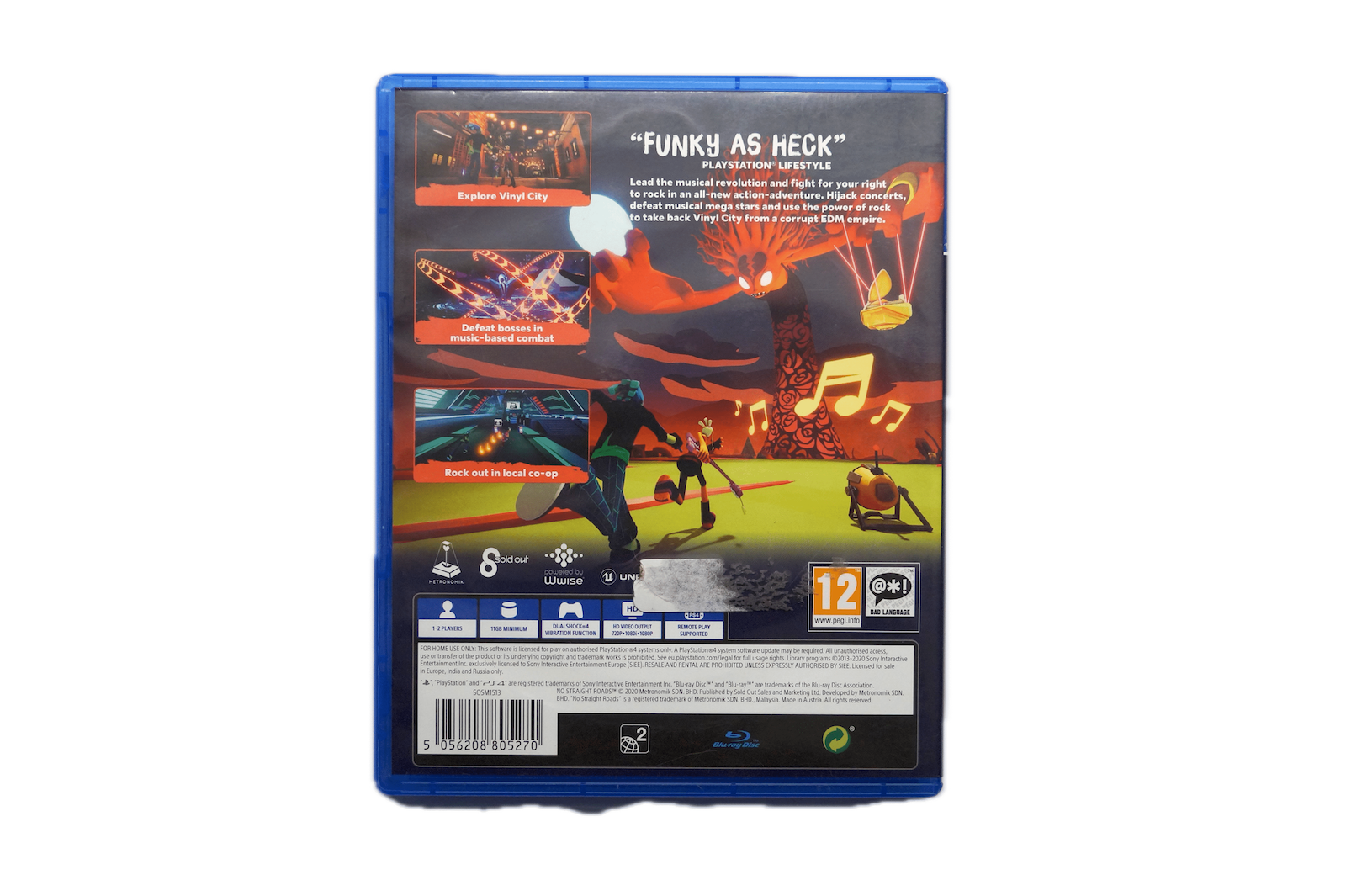 No Straight Roads – PS4 (Brugt) – Alder: PEGI 12 – PlayStation 4 – Back cover