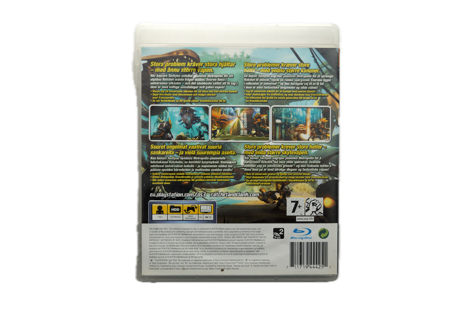 Ratchet & Clank: Tools Of Destruction - PS3 (Brugt) – Back cover
