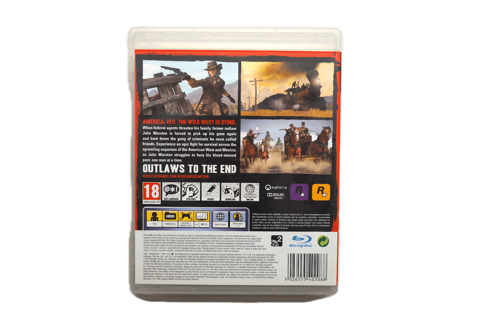 Red Dead Redemption - PS3 (Brugt) – Back cover