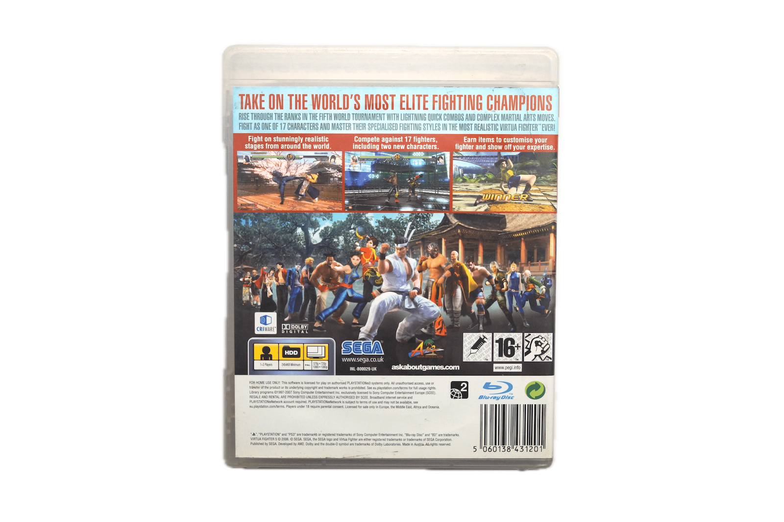 Sega Virtua Fighter 5 - PS3 (Brugt) – Back cover