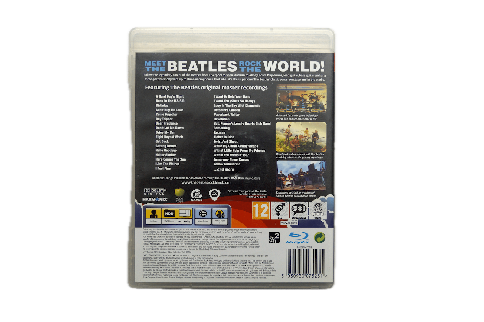 The Beatles Rockband - PS3 (Brugt) – Alder: PEGI 12 – PlayStation 3 – Back cover