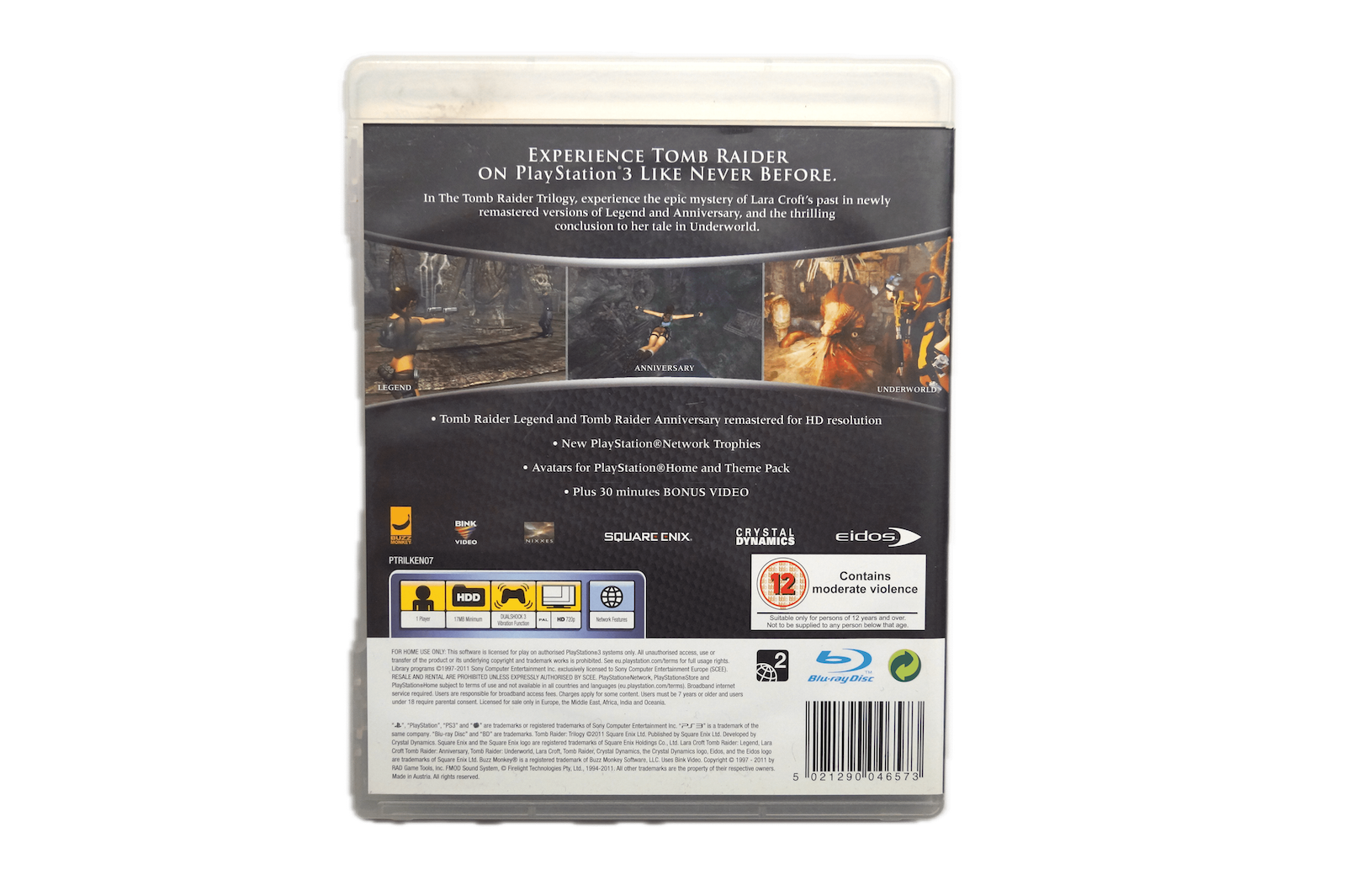The Tomb Raider Trilogy: HD Collection - PS3 (Brugt) – Alder: PEGI 12 – PlayStation 3