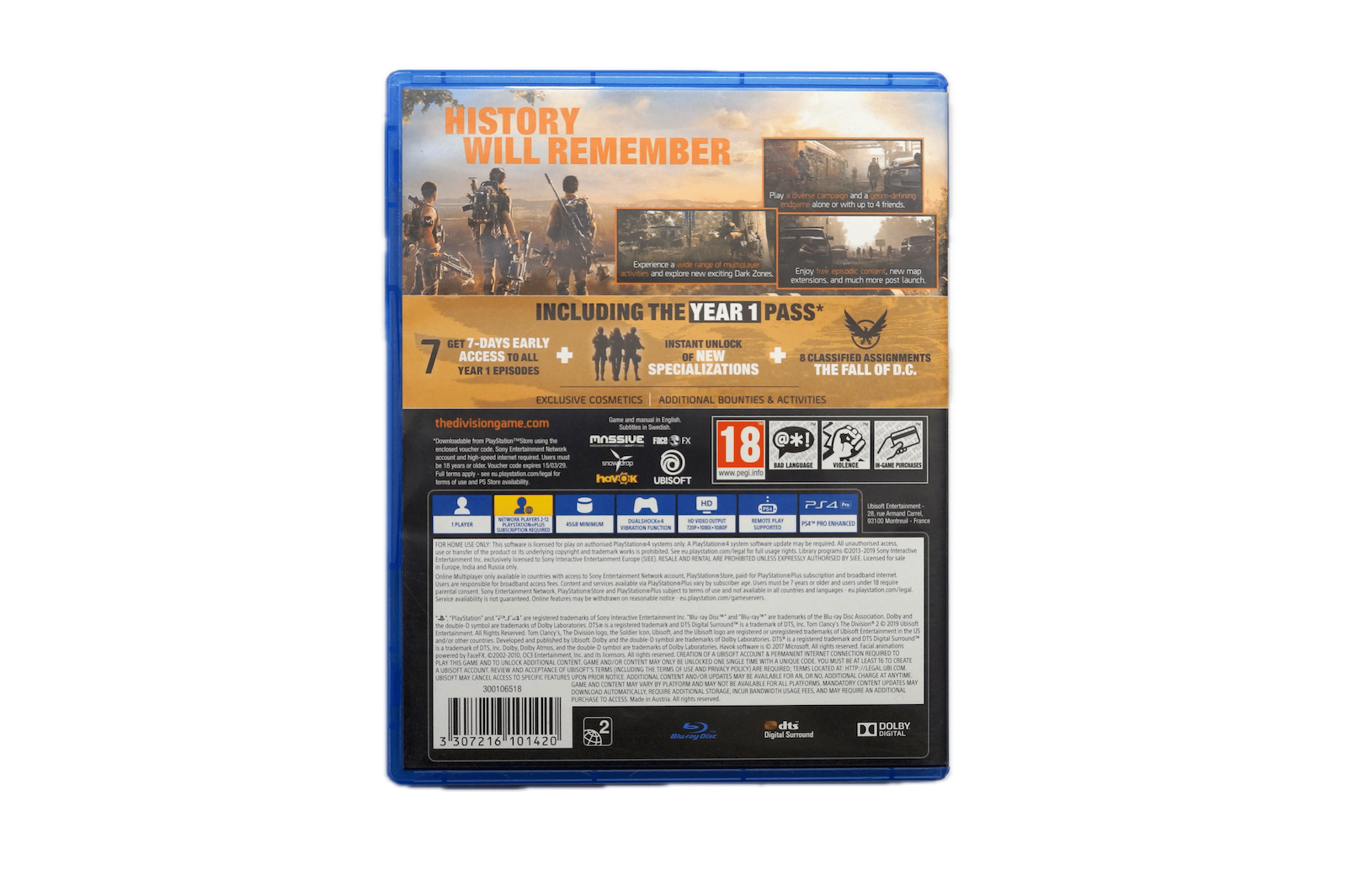 Tom Clancy’s The Division 2 – PS4 (Brugt) – Back cover