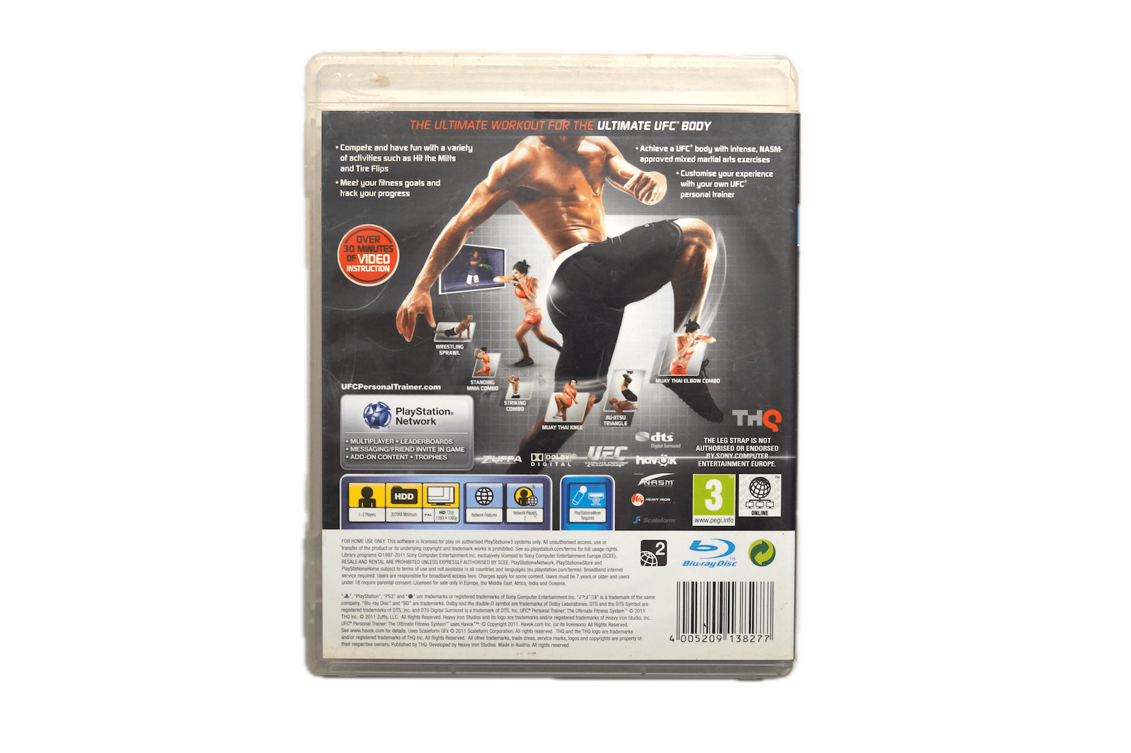 UFC Personal Trainer: The Ultimate Fitness System – PS3 Move (Brugt) – Back cover