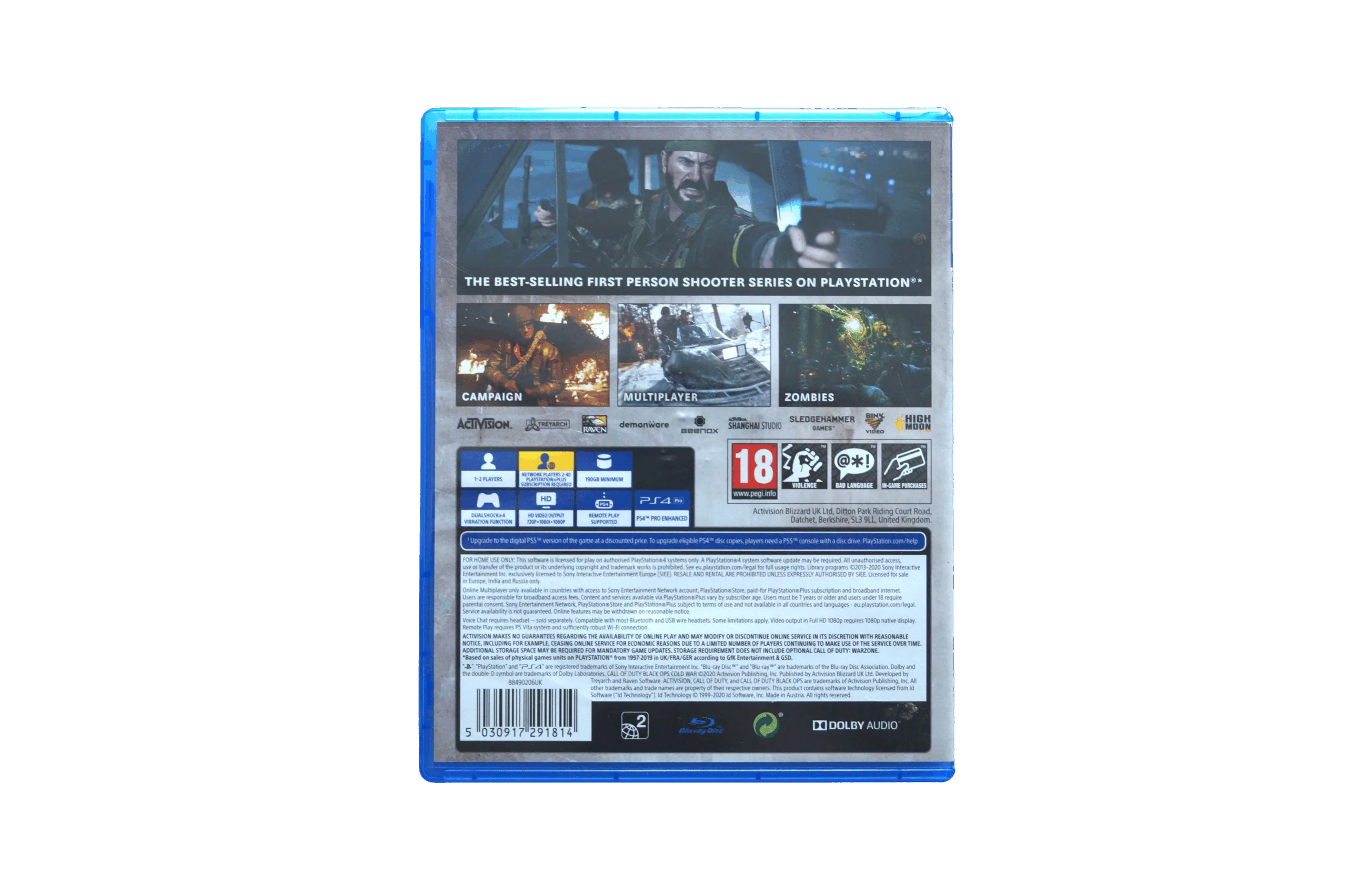Call of Duty: Black Ops Cold War – PS4 (Brugt) – Alder: PEGI 18 – PlayStation 4 – Back cover