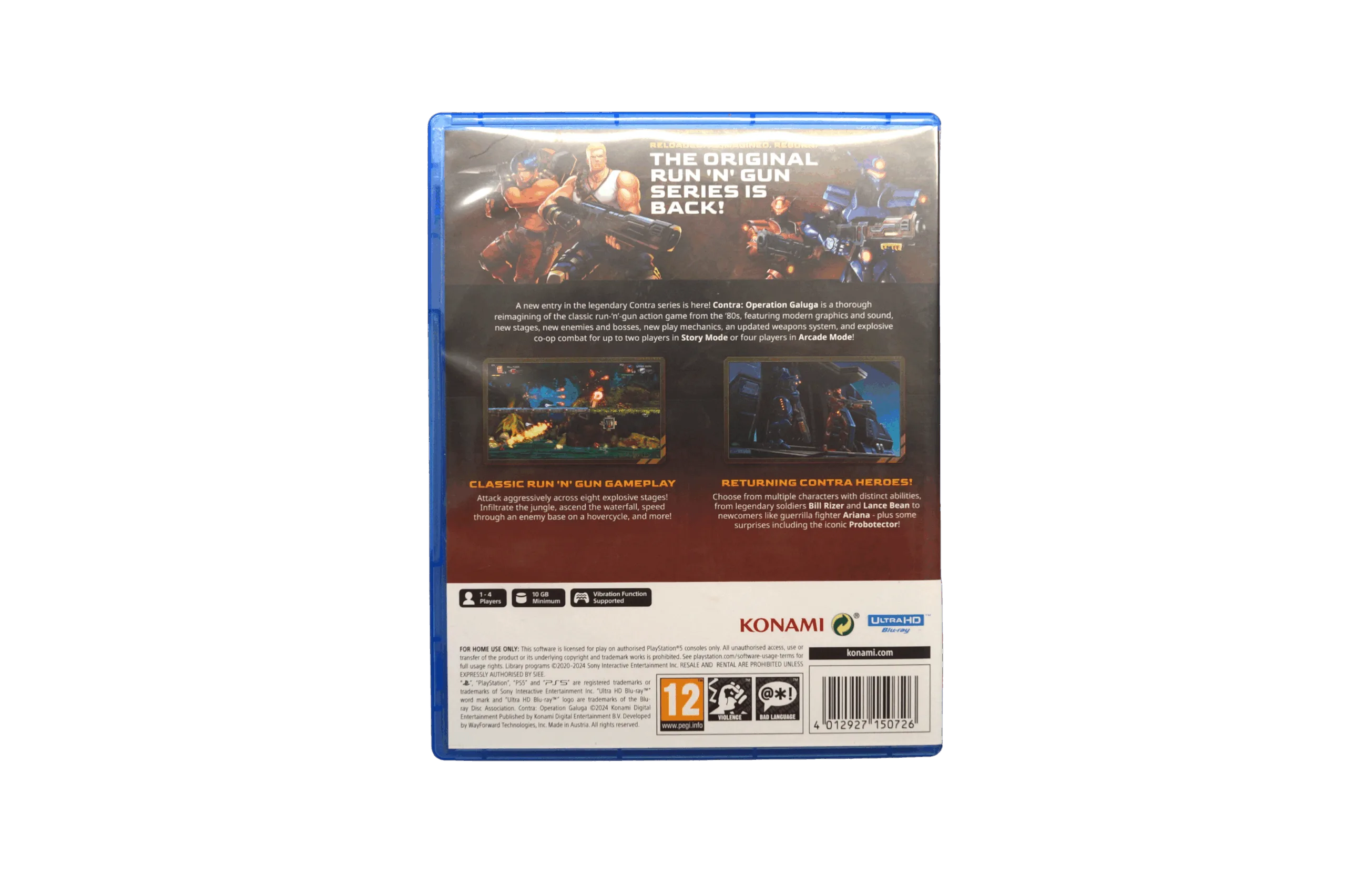 Contra: Operation Galuga – PS5 (Brugt) – Alle varer – PlayStation 5 – Back cover