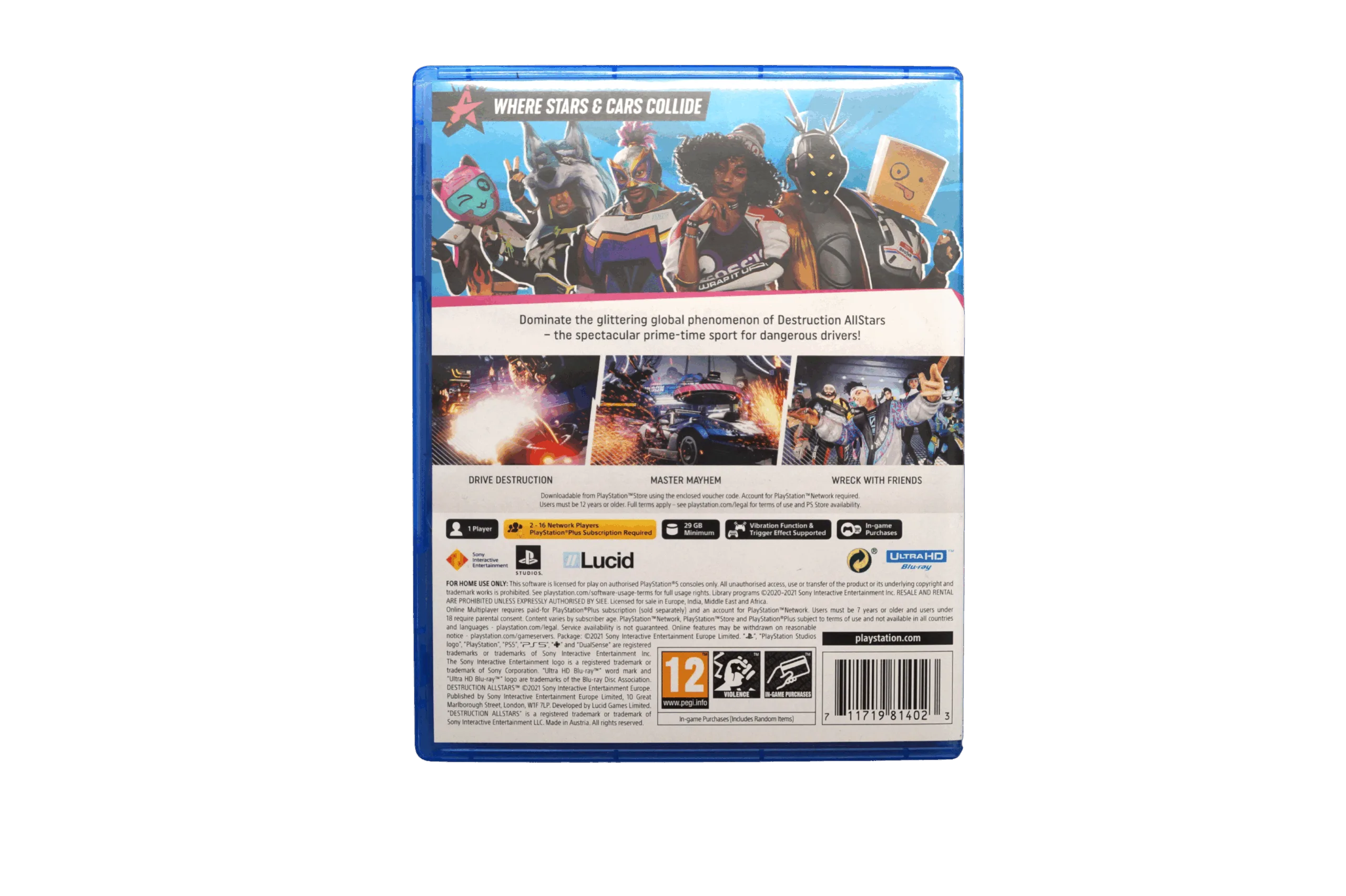 Destruction Allstars - PS5 (Brugt) – Alle varer – Back cover