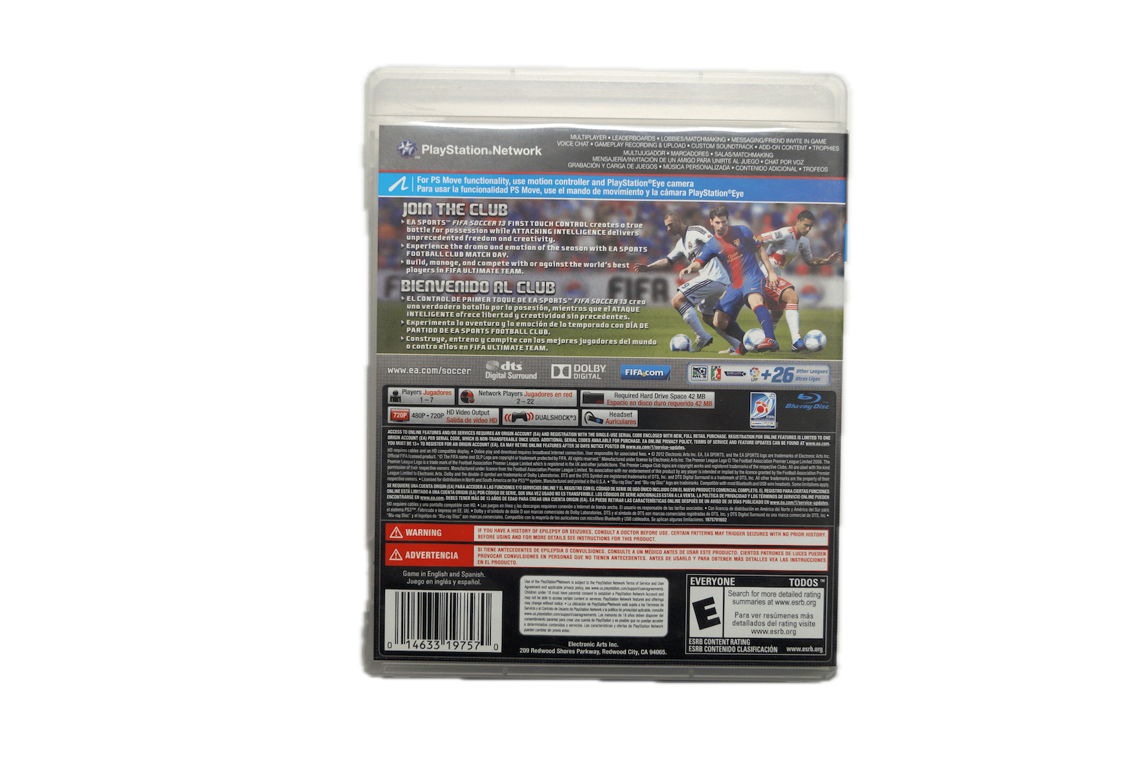 FIFA Soccer 13 – PS3 Move (Brugt) – Back cover