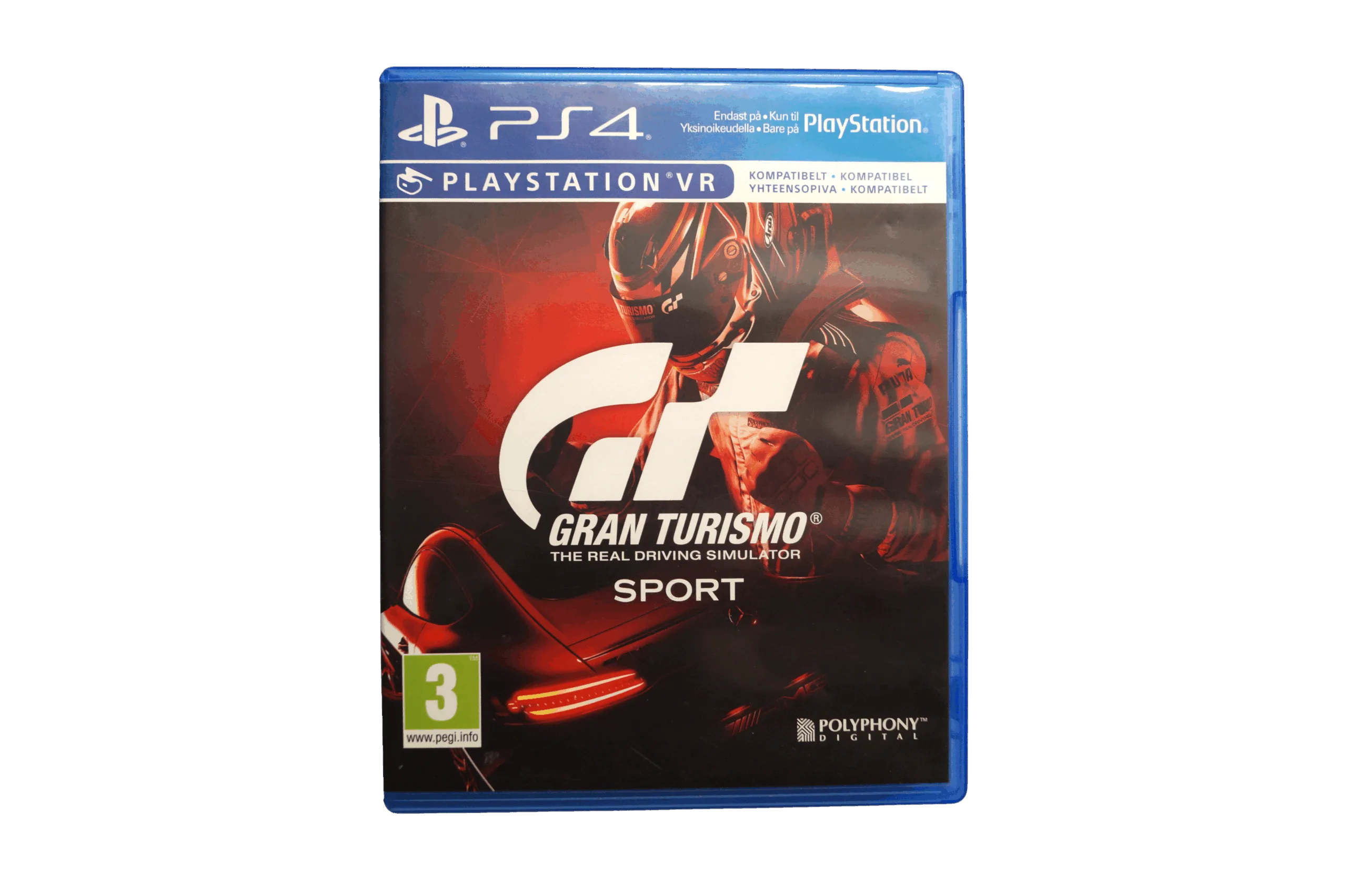 Gran Turismo Sport – The Real Driving Simulator – PS4 VR (Brugt) – Alder: PEGI 3 – PlayStation 4 – Front cover
