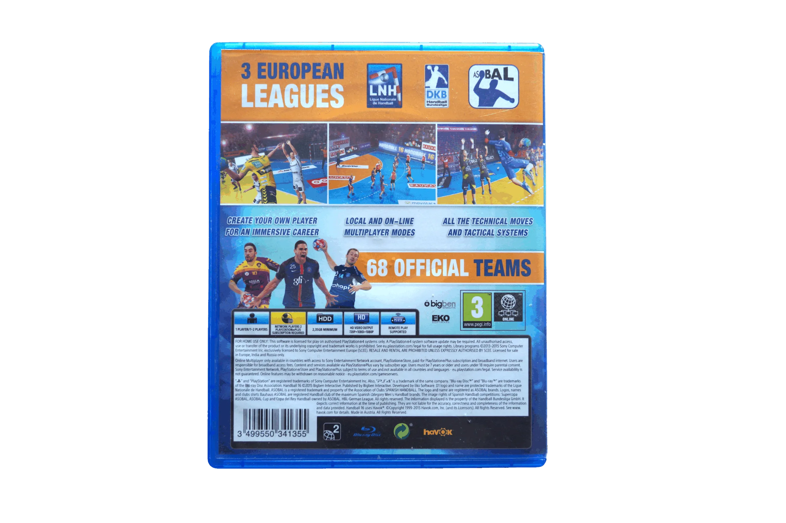 Handball 16 – PS4 (Brugt) – Back cover