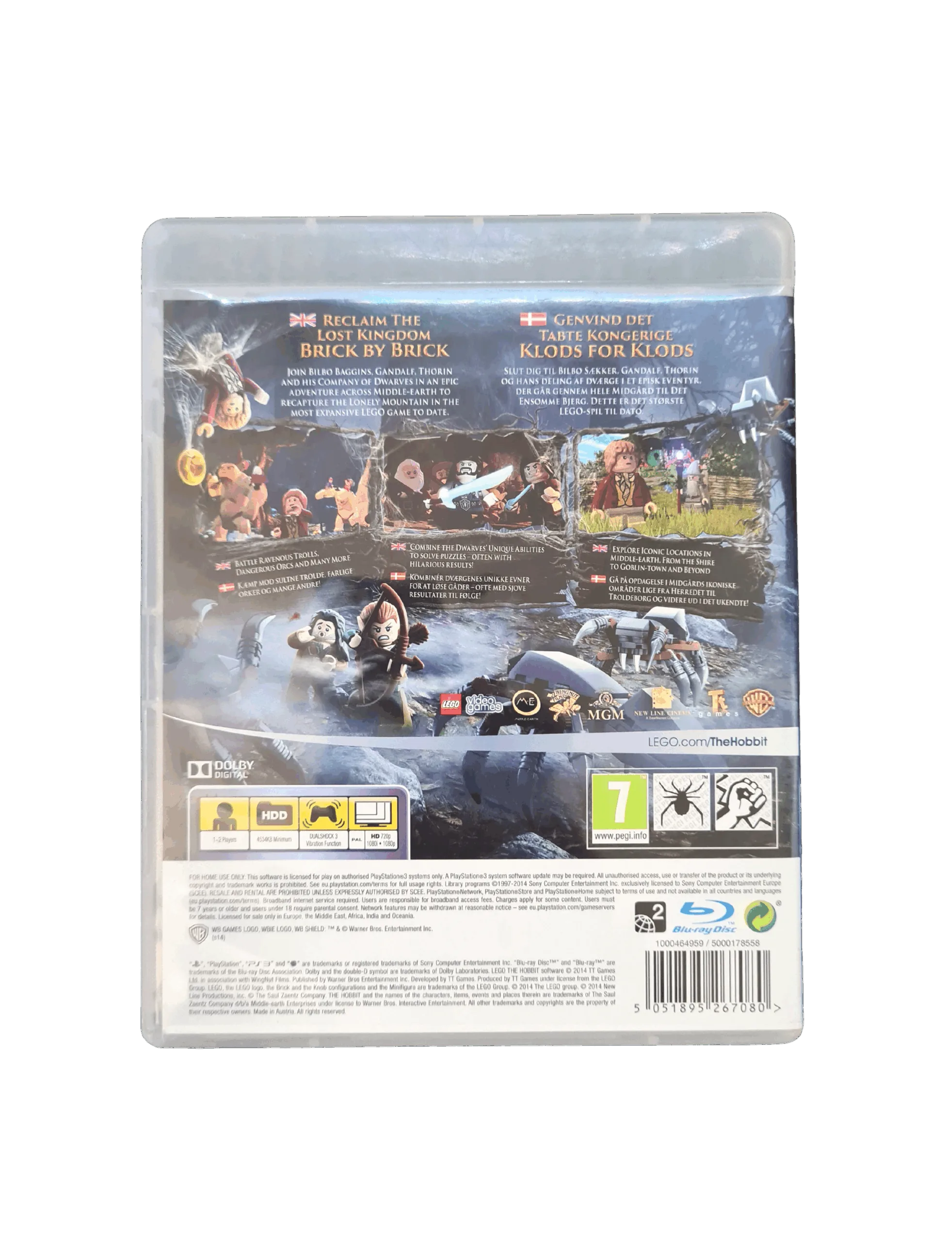 Lego The Hobbit - PS3 (Brugt) – Back cover