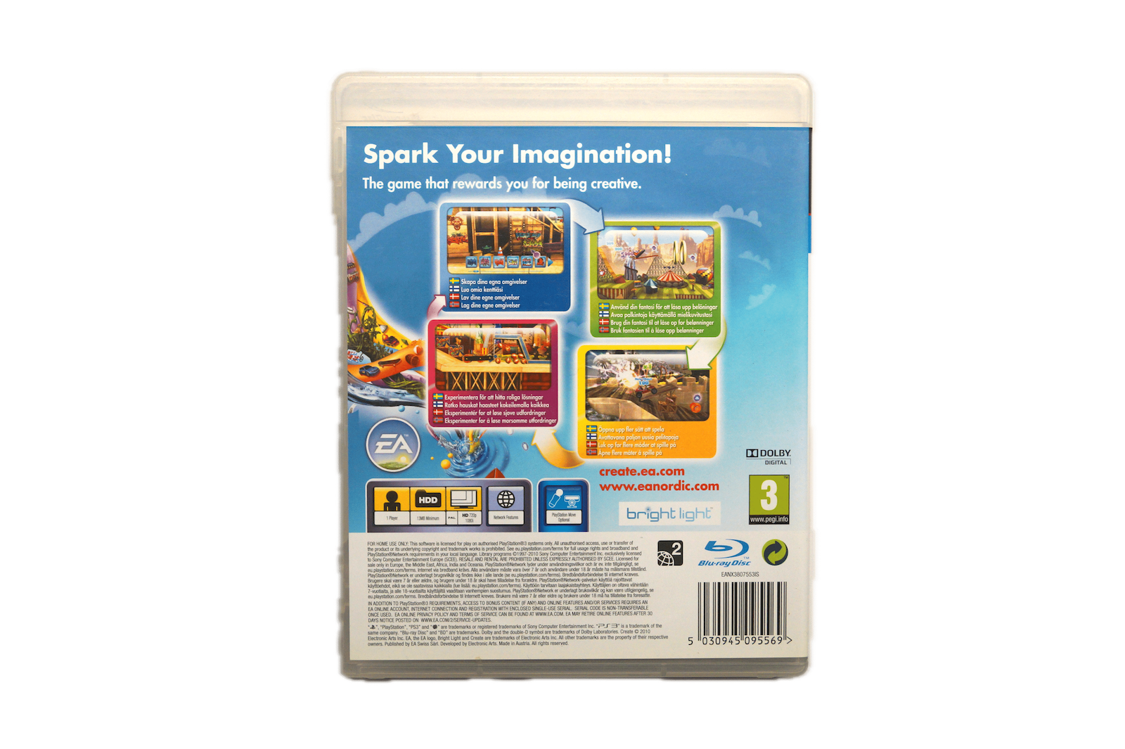 LittleBigPlanet 3 – PS3 Move (Brugt) – Alder: PEGI 7 – PlayStation 3 – Back cover