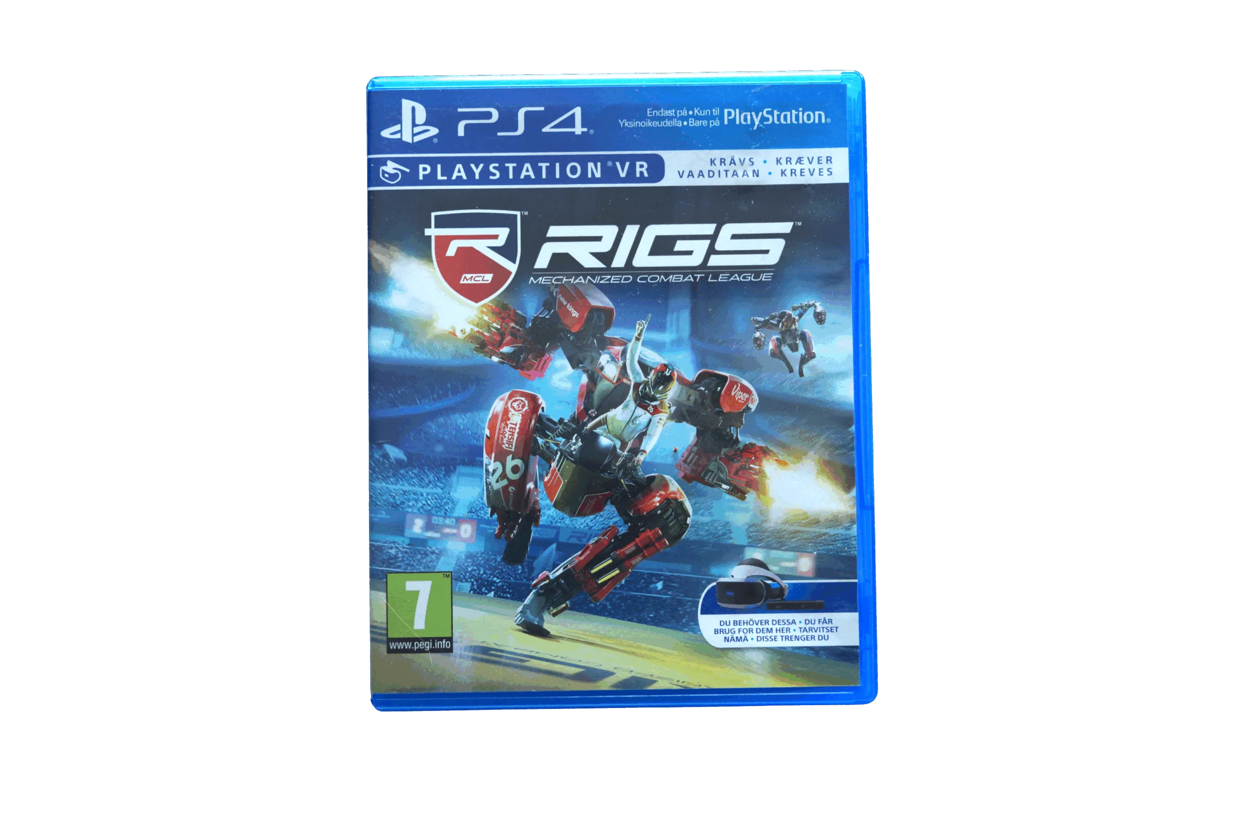 RIGS: Mechanized Combat League – PS4 VR (Brugt) – Alder: PEGI 7 – PlayStation 4 – Front cover