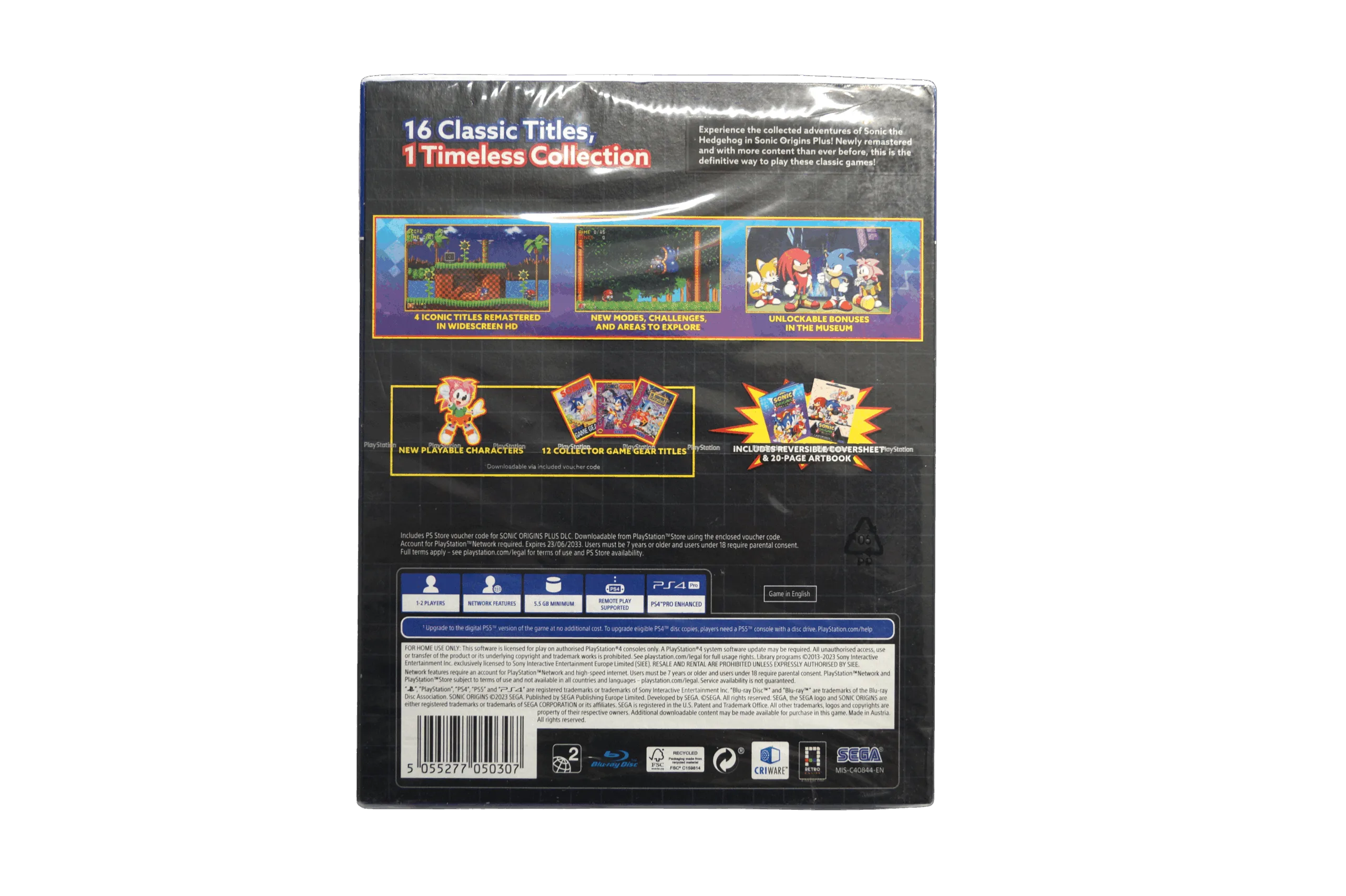 Sonic Origins Plus – PS4 (Ny) – Alder: PEGI 3 – PlayStation 4 – Back cover