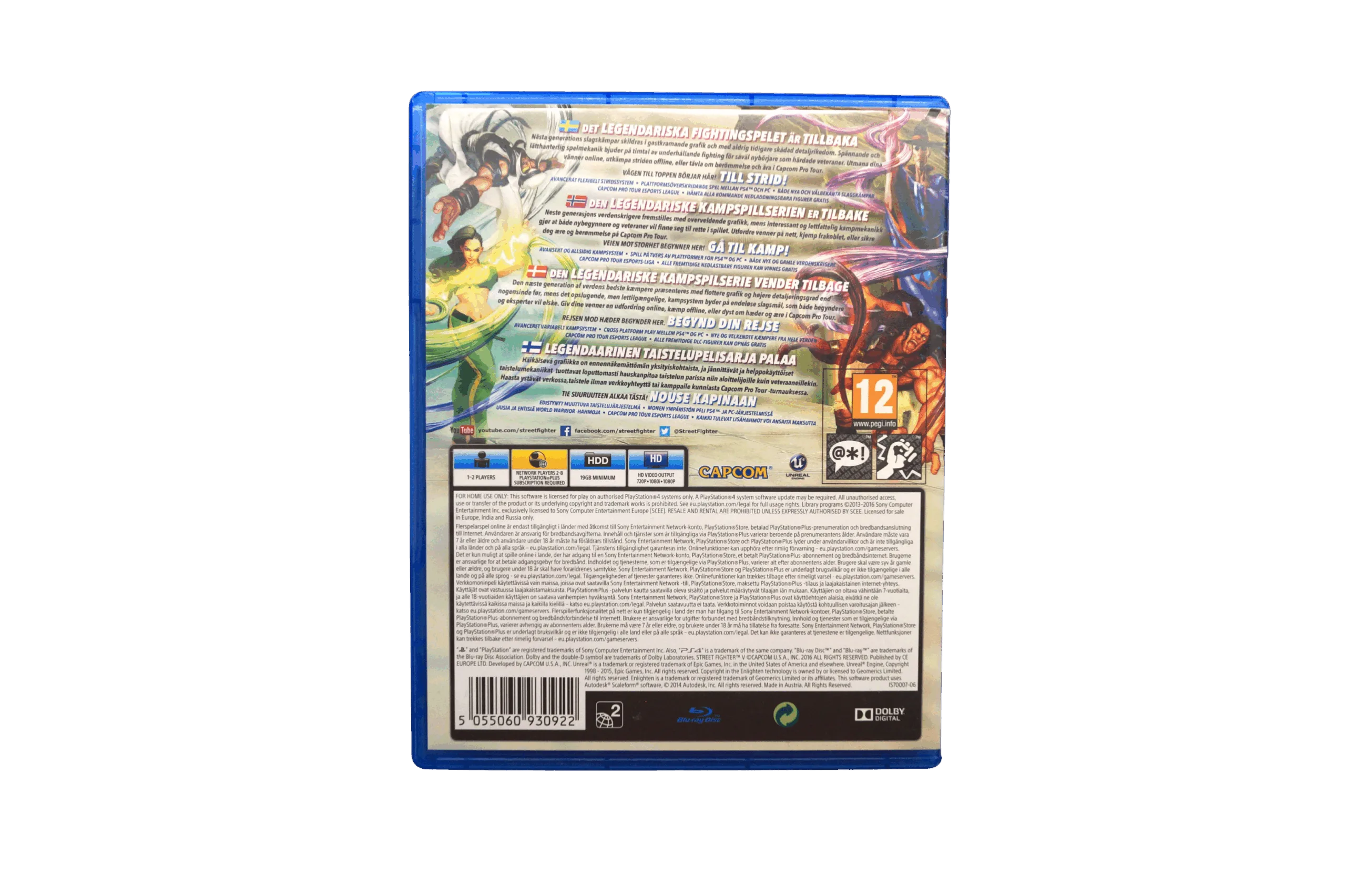 Street Fighter V – PS4 (Brugt) – Back cover