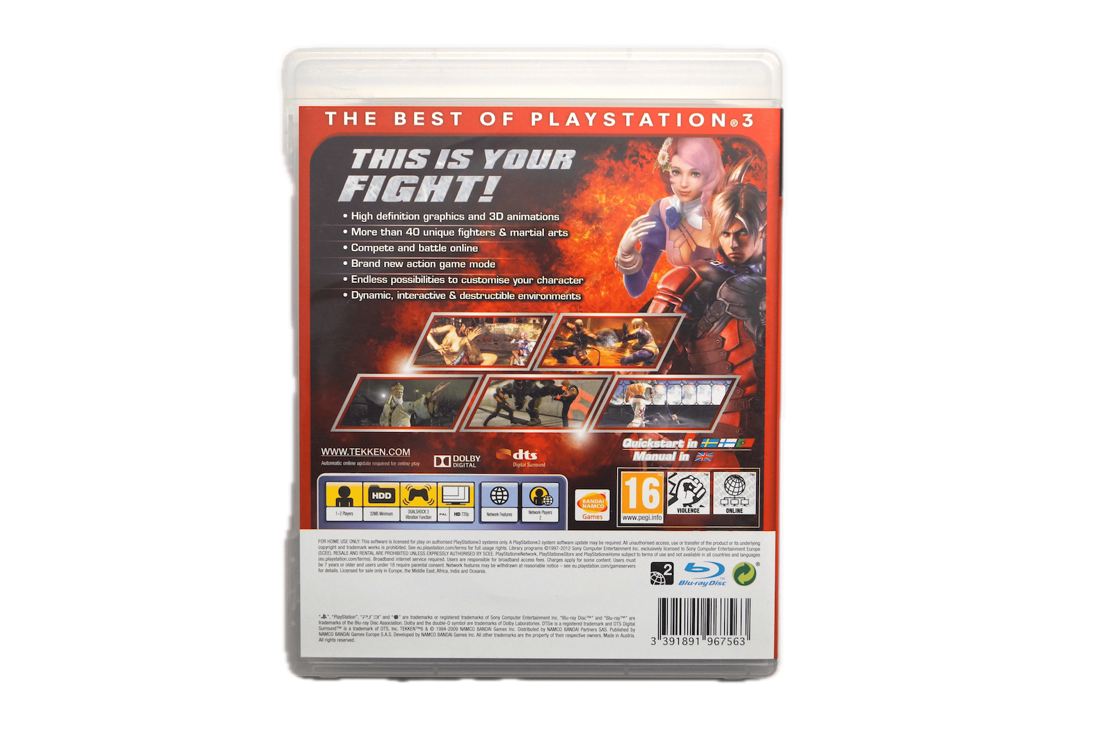 Tekken 6 Essentials – PS3 (Brugt) – Back cover