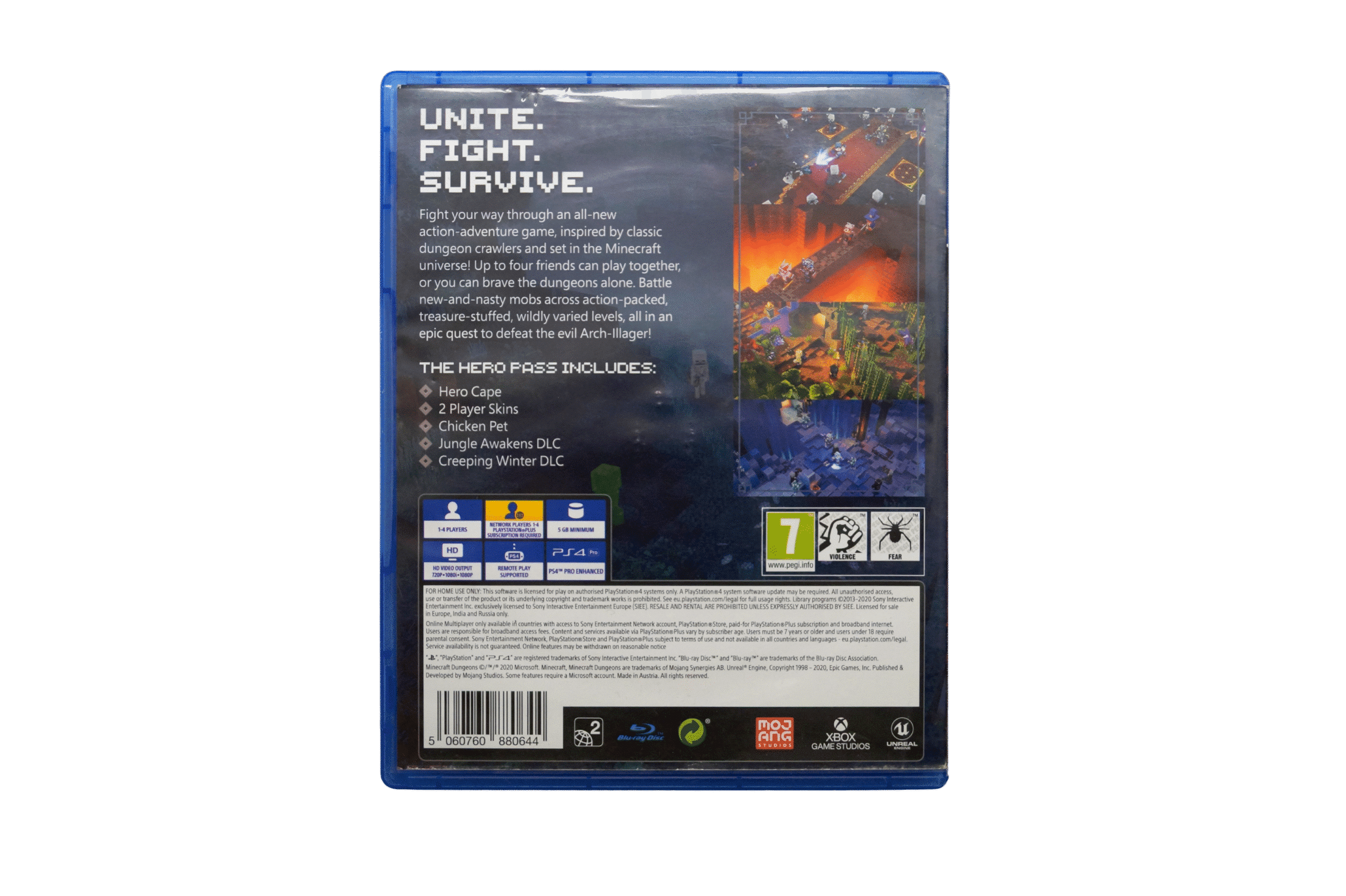 PS4 Minecraft Dungeons Hero Edition Cover