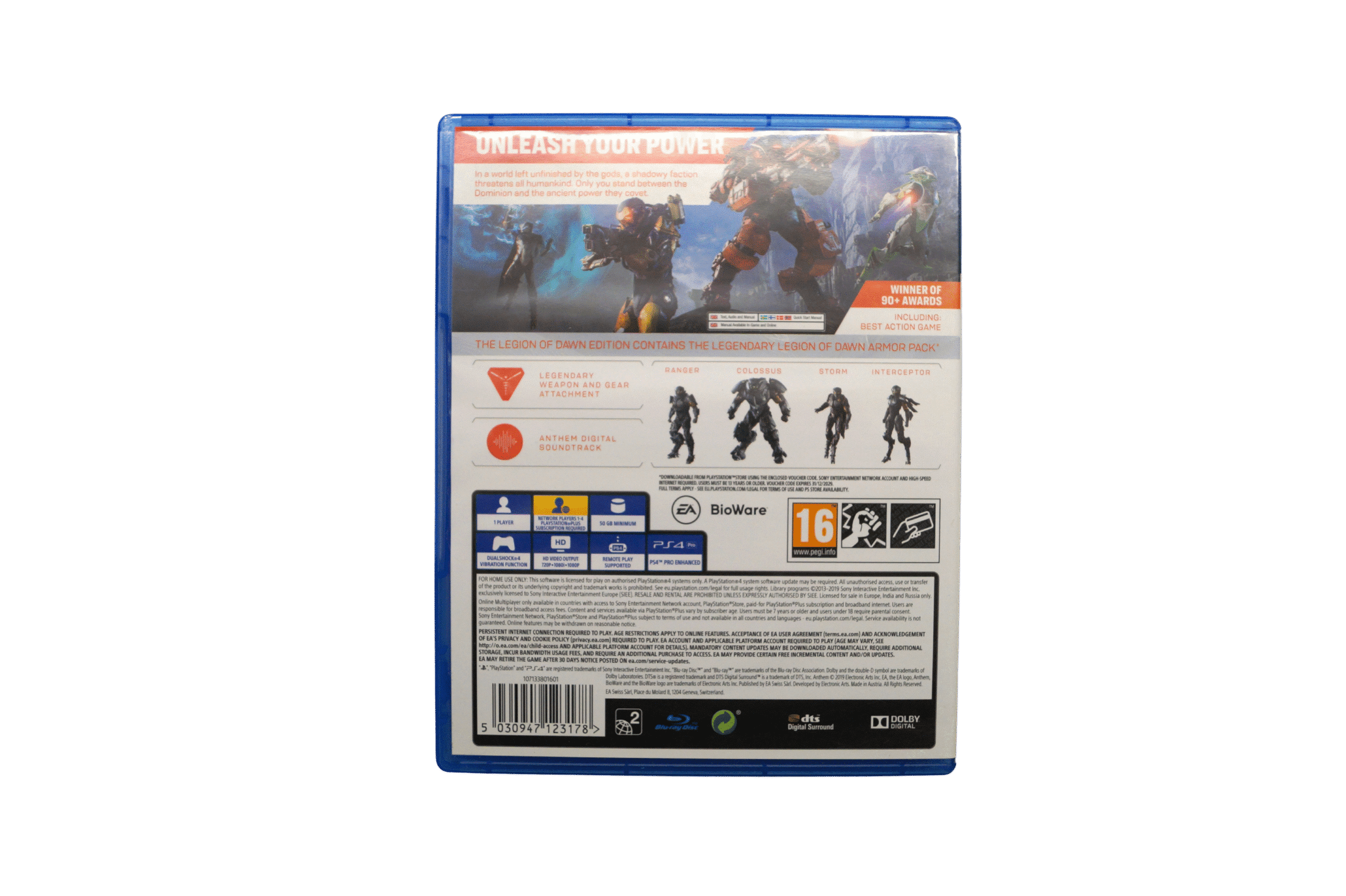 Anthem: Legion of Dawn Edition – PS4 (Brugt) – Back cover