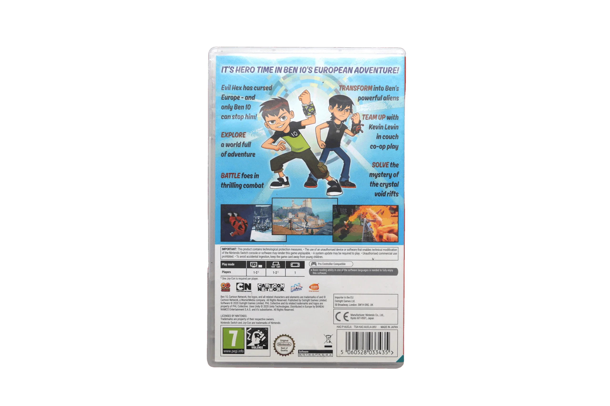 Ben 10: Power Trip – Nintendo Switch (Brugt) – Alder: PEGI 7 – Nintendo Switch – Back cover