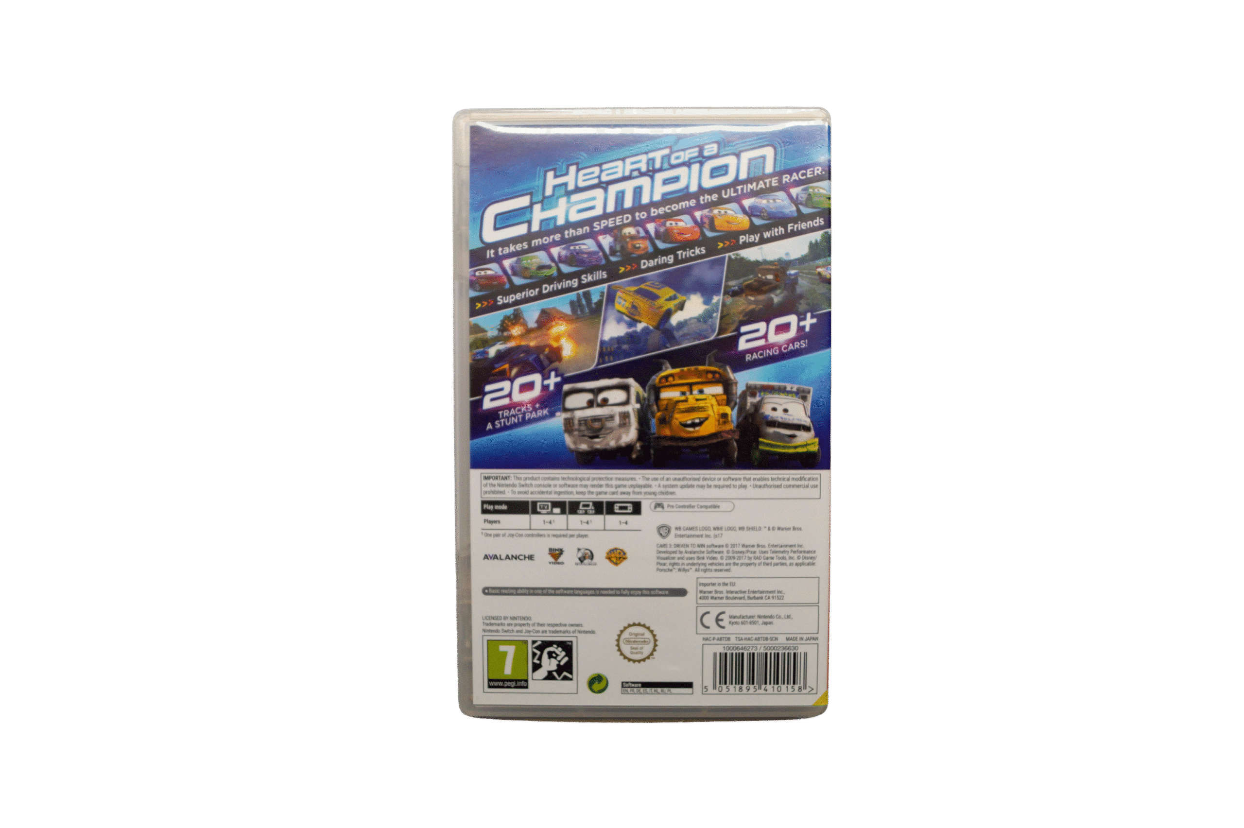 Cars 3: Driven to Win – Nintendo Switch (Brugt) – Back cover