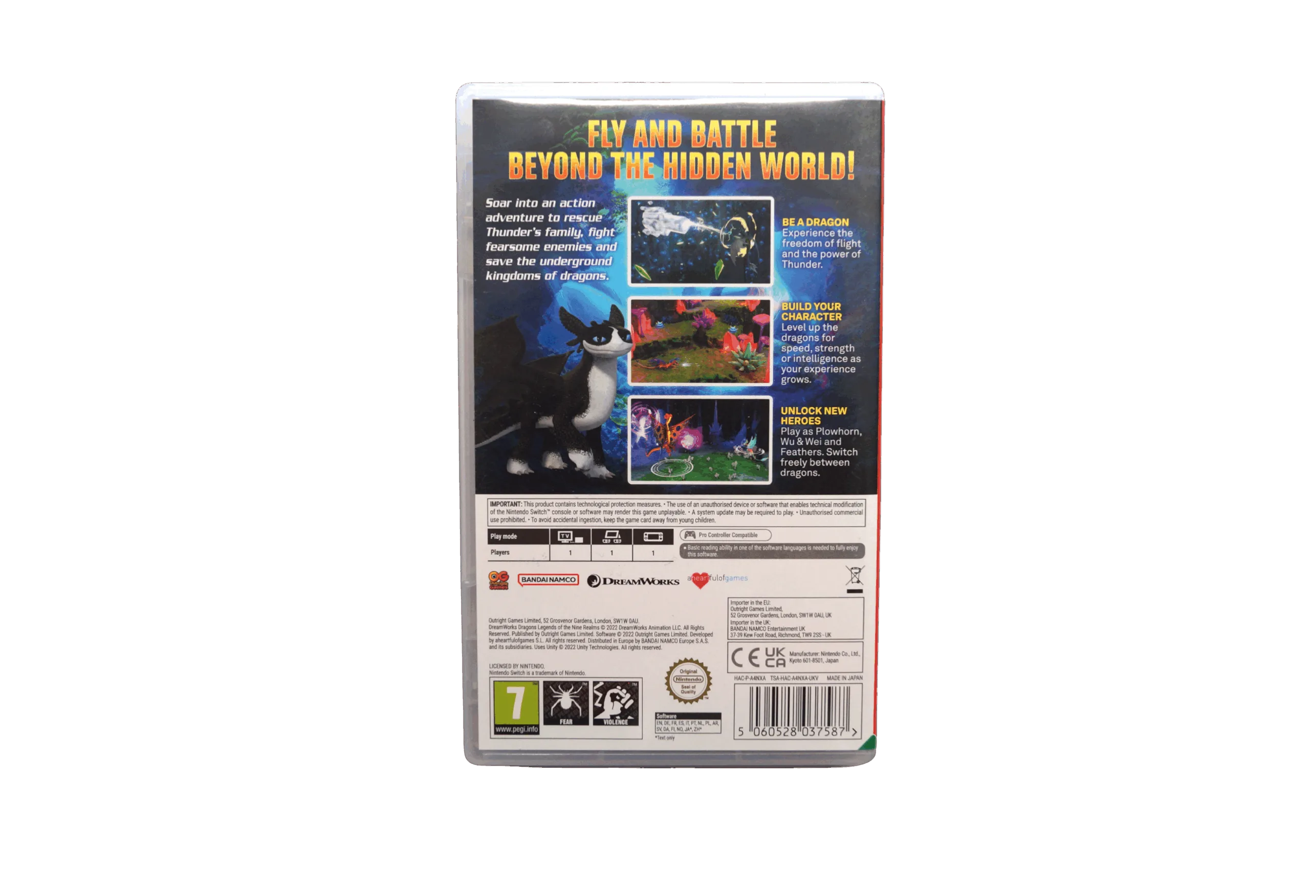 DreamWorks Dragons: Legends of the Nine Realms – Nintendo Switch (Brugt) – Back cover