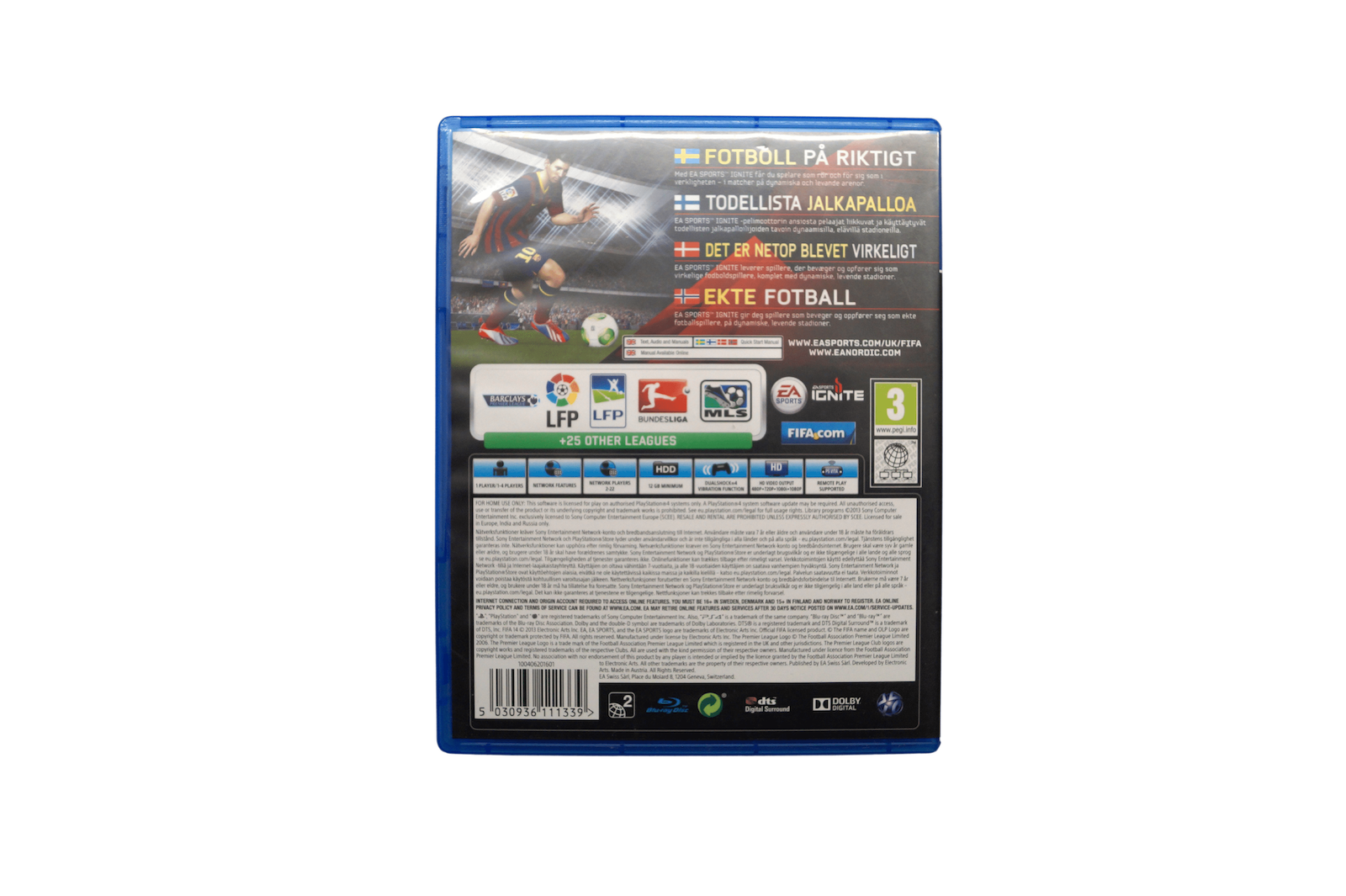 FIFA 14 – PS4 (Brugt) – Alder: PEGI 3 – PlayStation 4 – Back cover