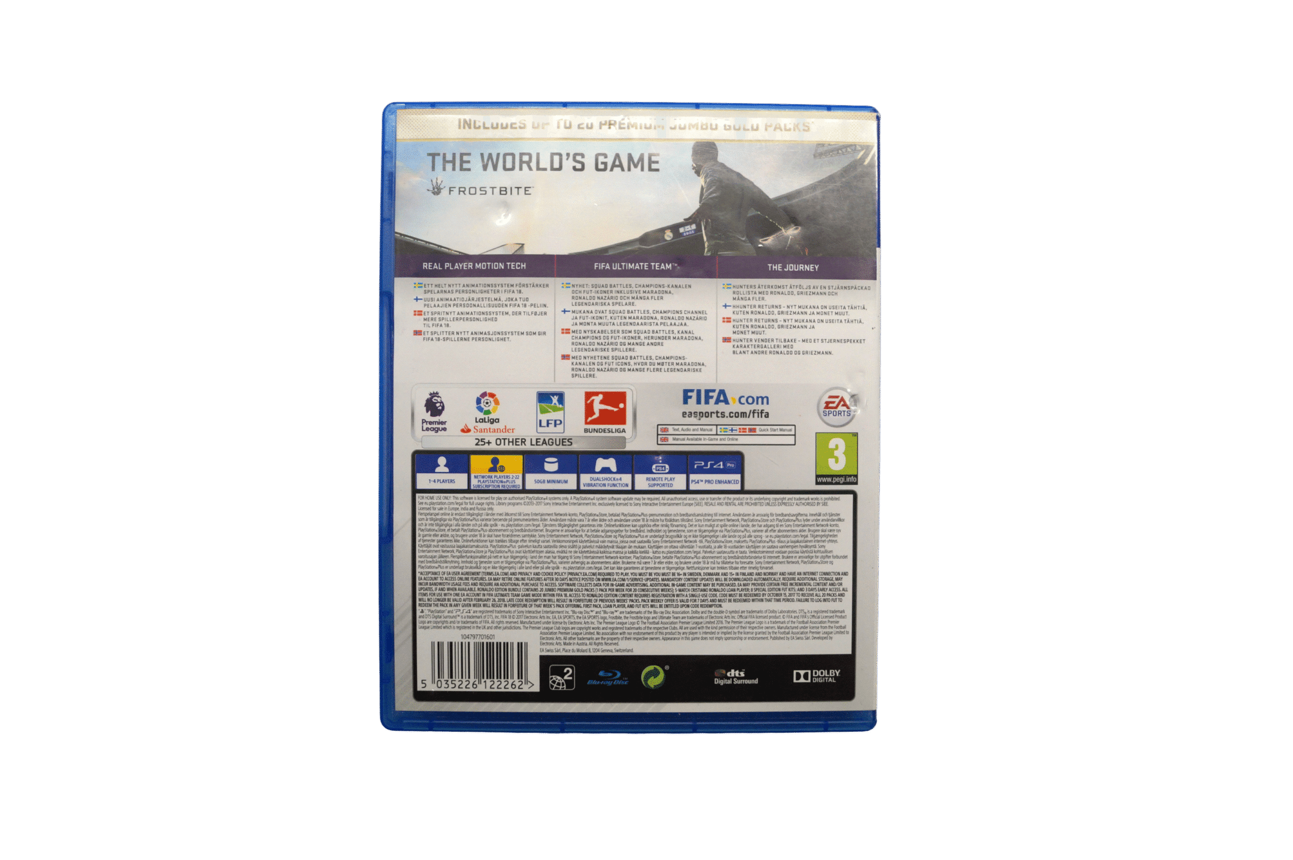 FIFA 18: Ronaldo Edition – PS4 (Brugt) – Back cover