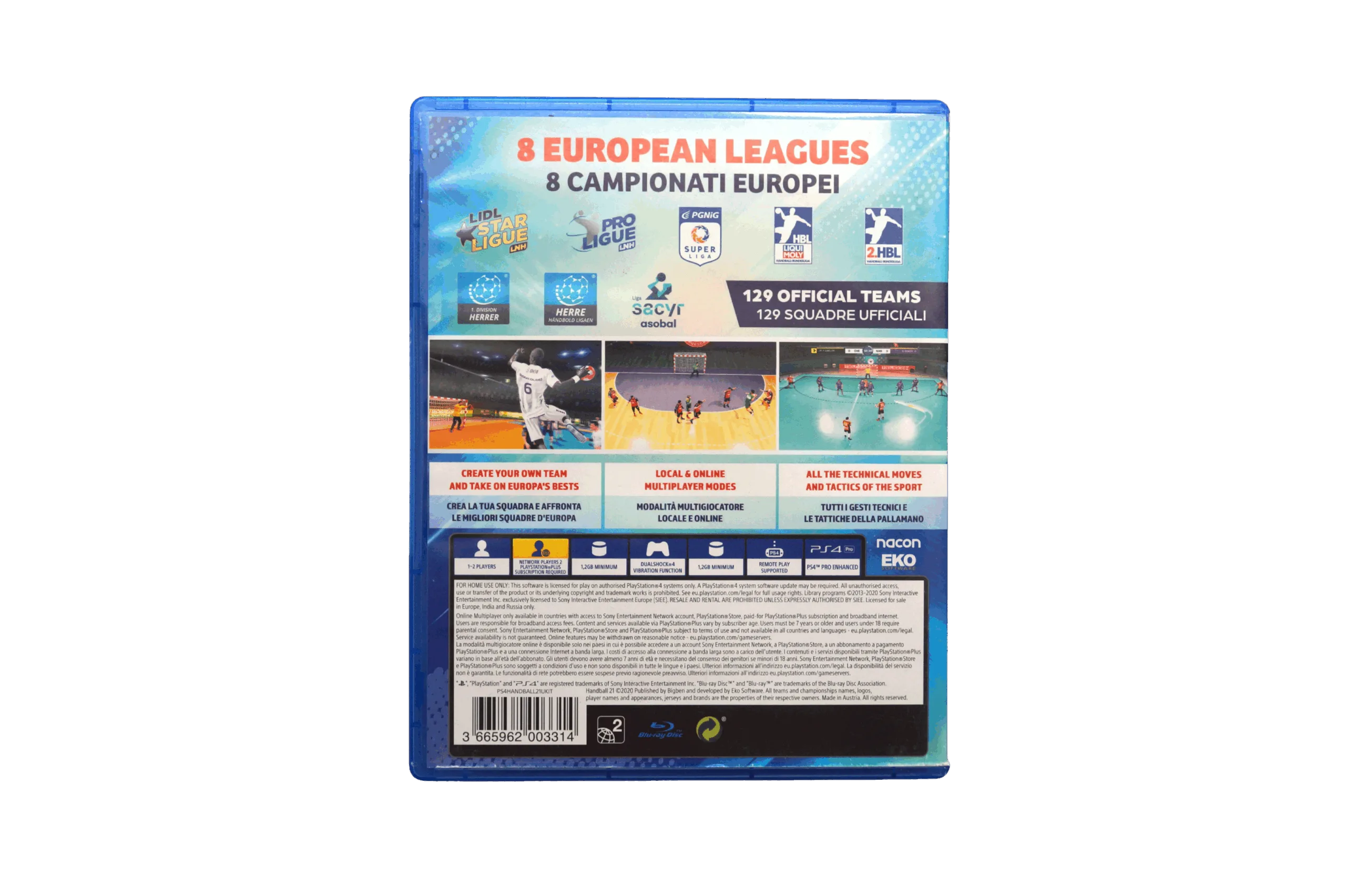 Handball 21 – PS4 (Brugt) – Alder: PEGI 3 – PlayStation 4 – Back cover