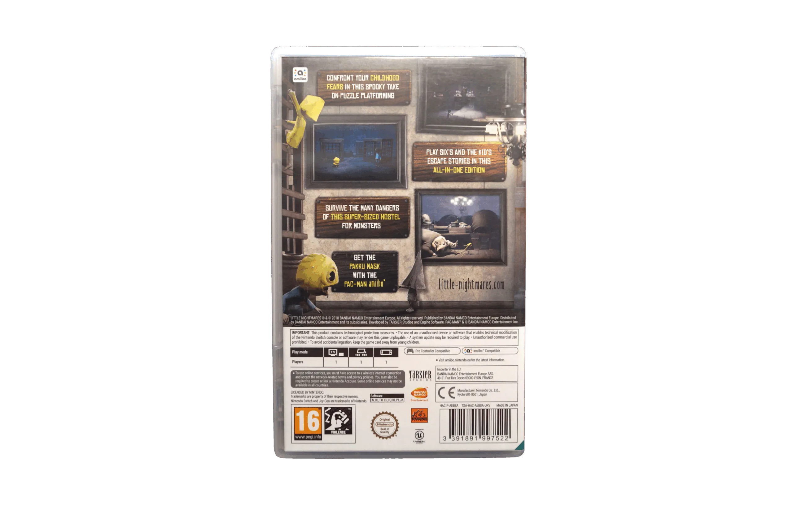 Little Nightmares: Complete Edition – Nintendo Switch (Brugt) – Back cover