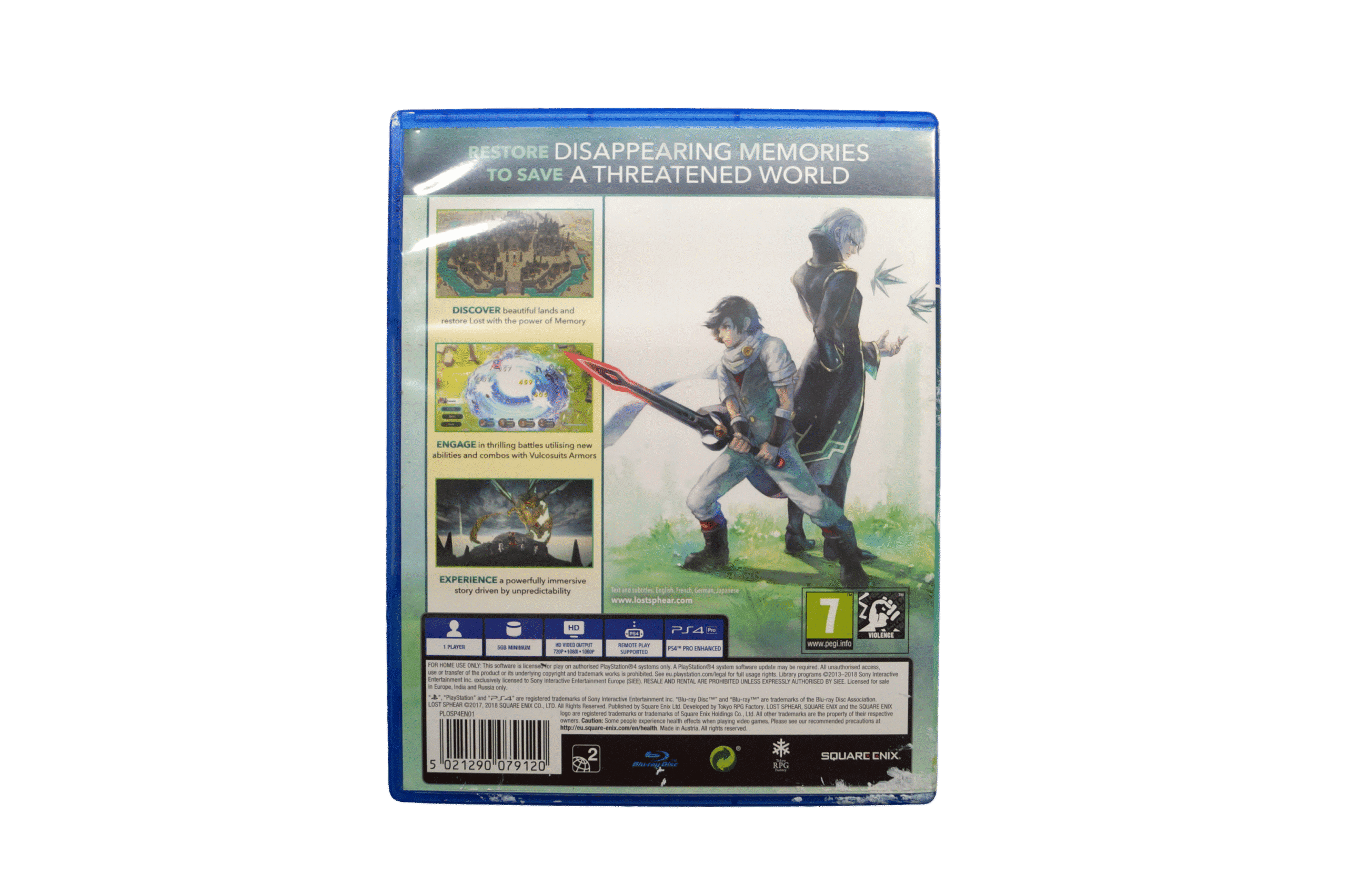 Lost Sphear - PS4 (Brugt) – Back cover