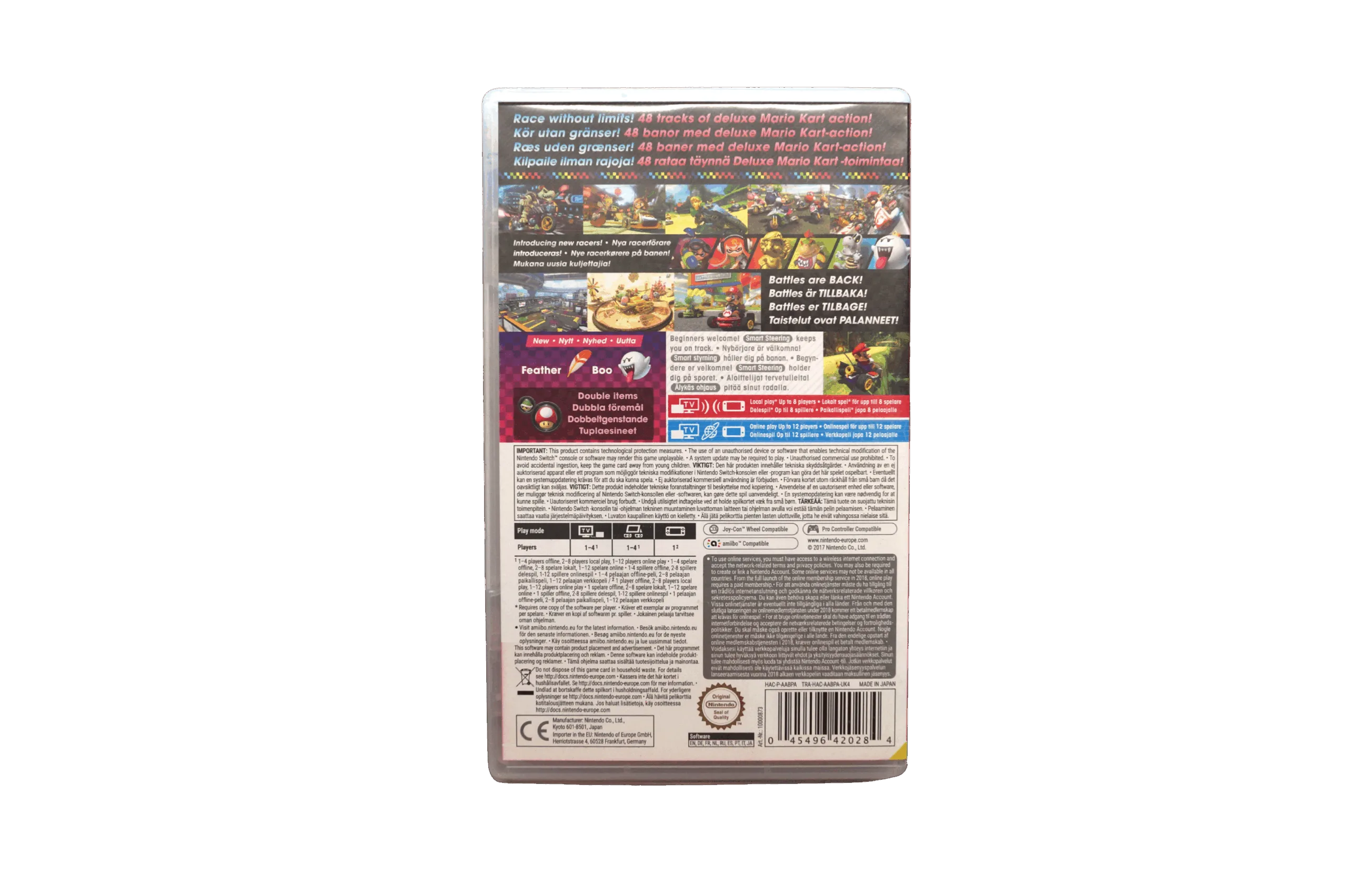 Mario Kart 8 Deluxe – Nintendo Switch (Brugt) – Alder: PEGI 3 – Nintendo Switch – Back cover