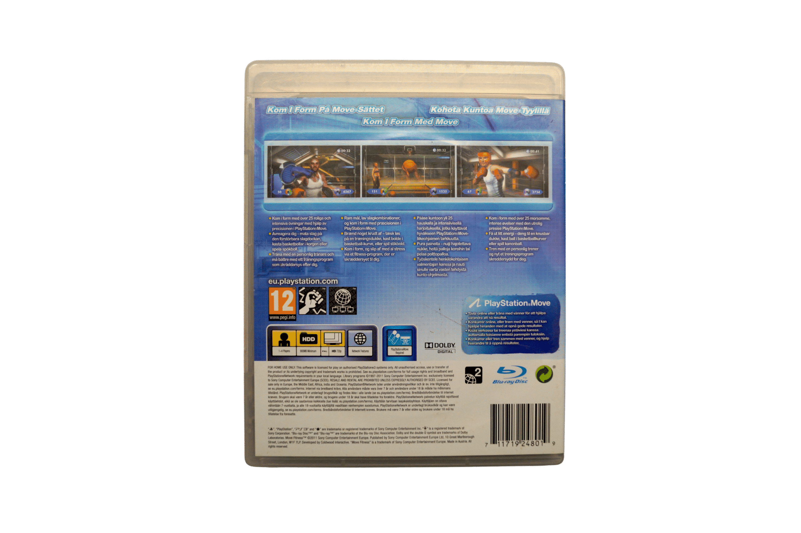 Move Fitness – PS3 (Brugt) – Alder: PEGI 12 – PlayStation 3 – Back cover