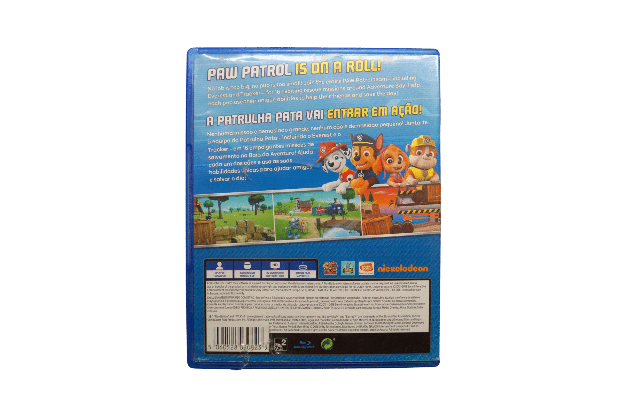 Paw Patrol: On a Roll – PS4 (Brugt) – Alder: PEGI 3 – PlayStation 4 – Back cover