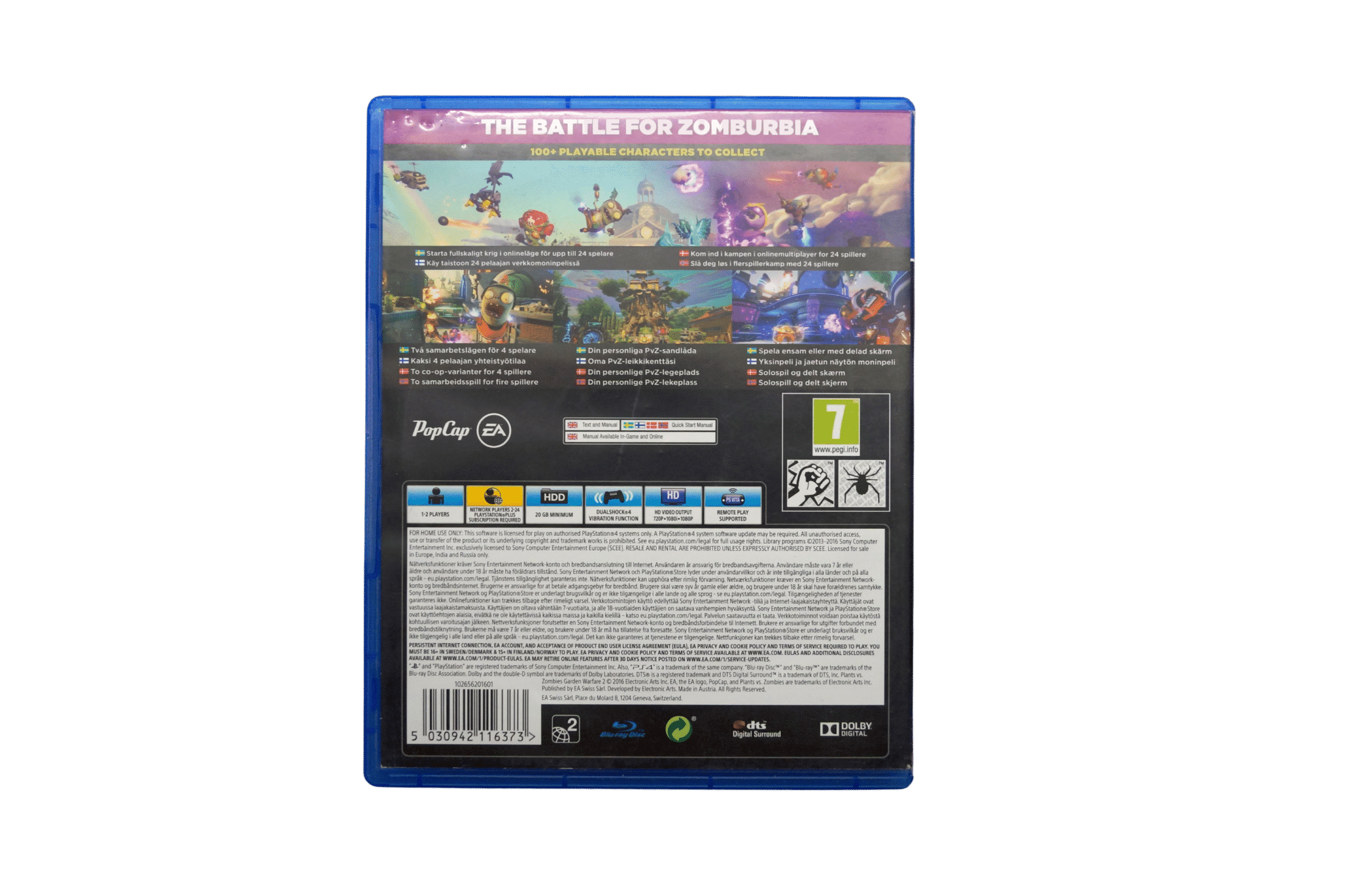 Plants vs. Zombies: Garden Warfare 2 – PS4 (Brugt) – Alder: PEGI 7 – PlayStation 4 – Back cover