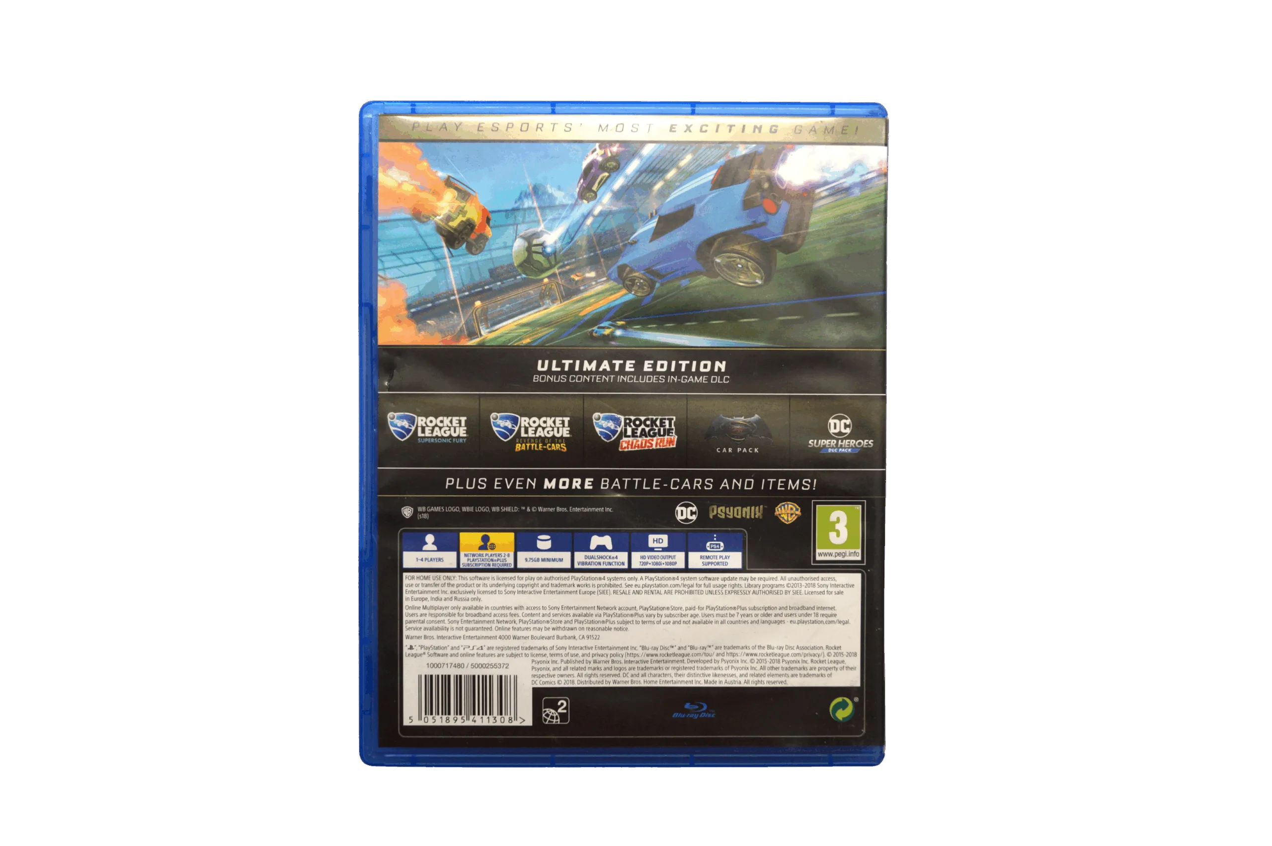 Rocket League Ultimate Edition – PS4 (Brugt) – Back cover