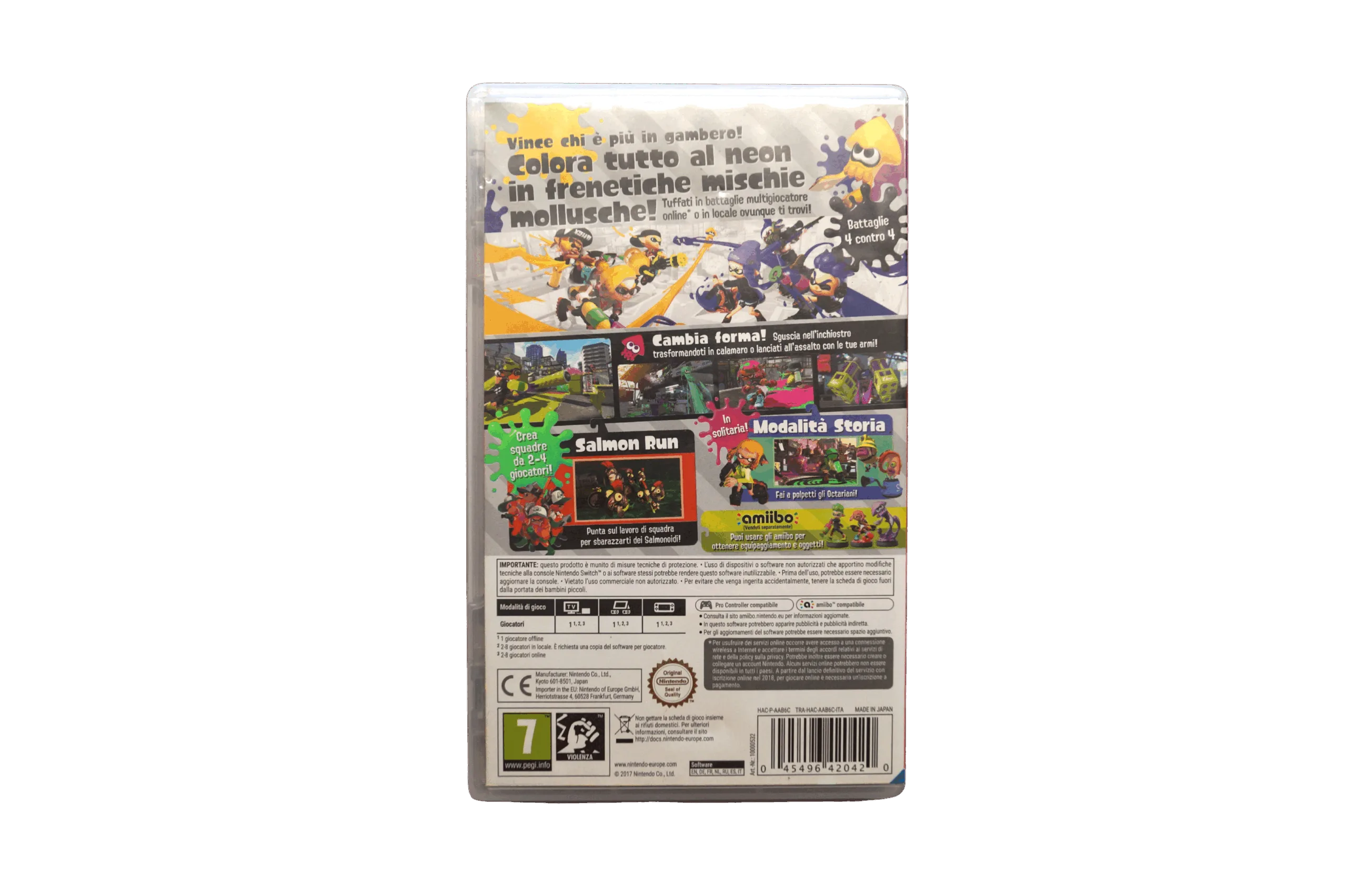Splatoon 3 – Nintendo Switch (Brugt) – Alder: PEGI 7 – Nintendo Switch – Back cover