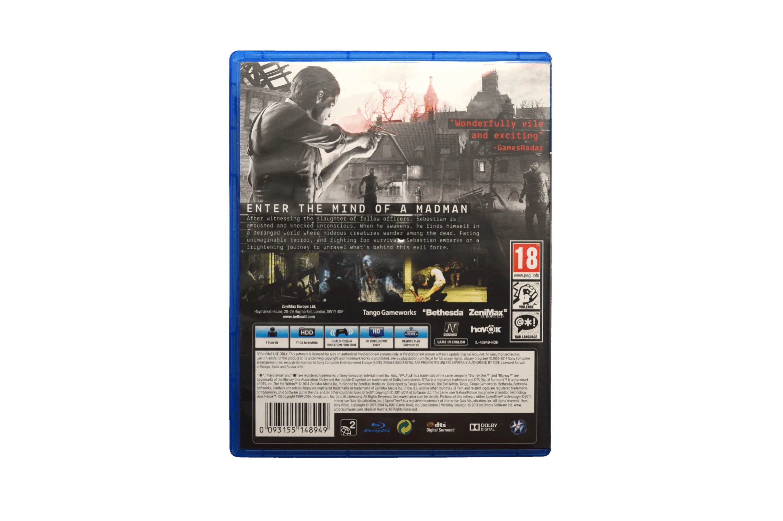 The Evil Within – PS4 (Brugt) – Back cover