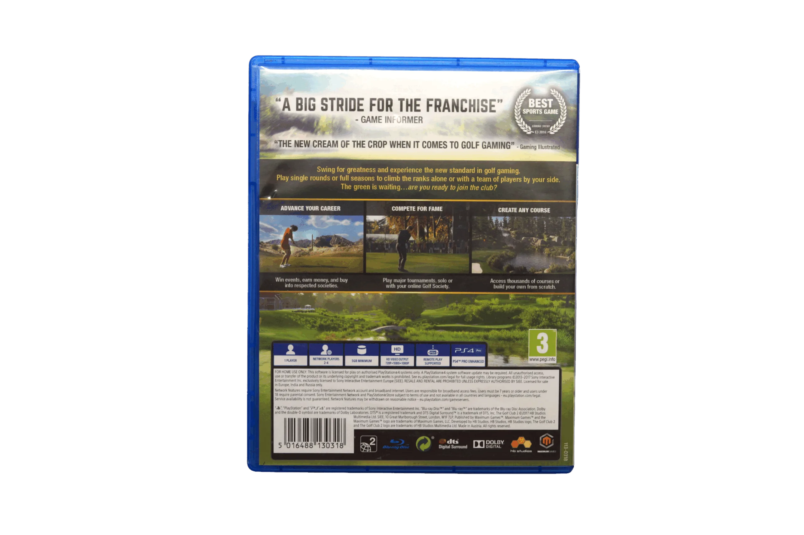 The Golf Club 2 – PS4 (Brugt) – Back cover