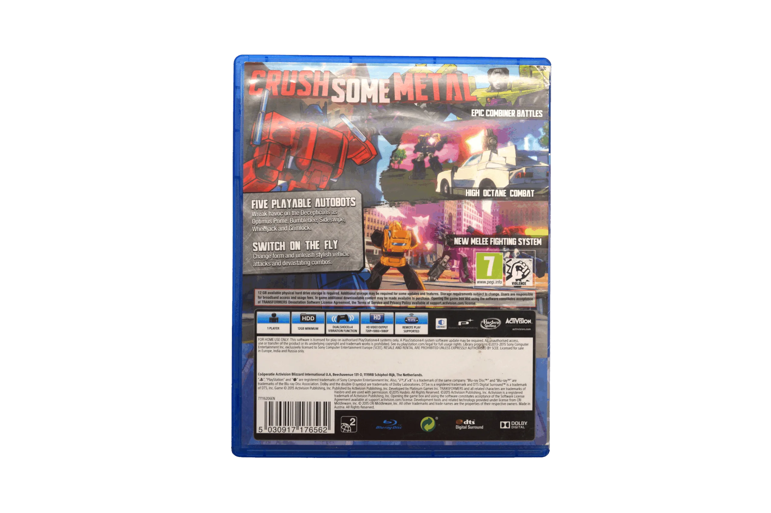 Transformers: Devastation – PS4 (Brugt) – Back cover