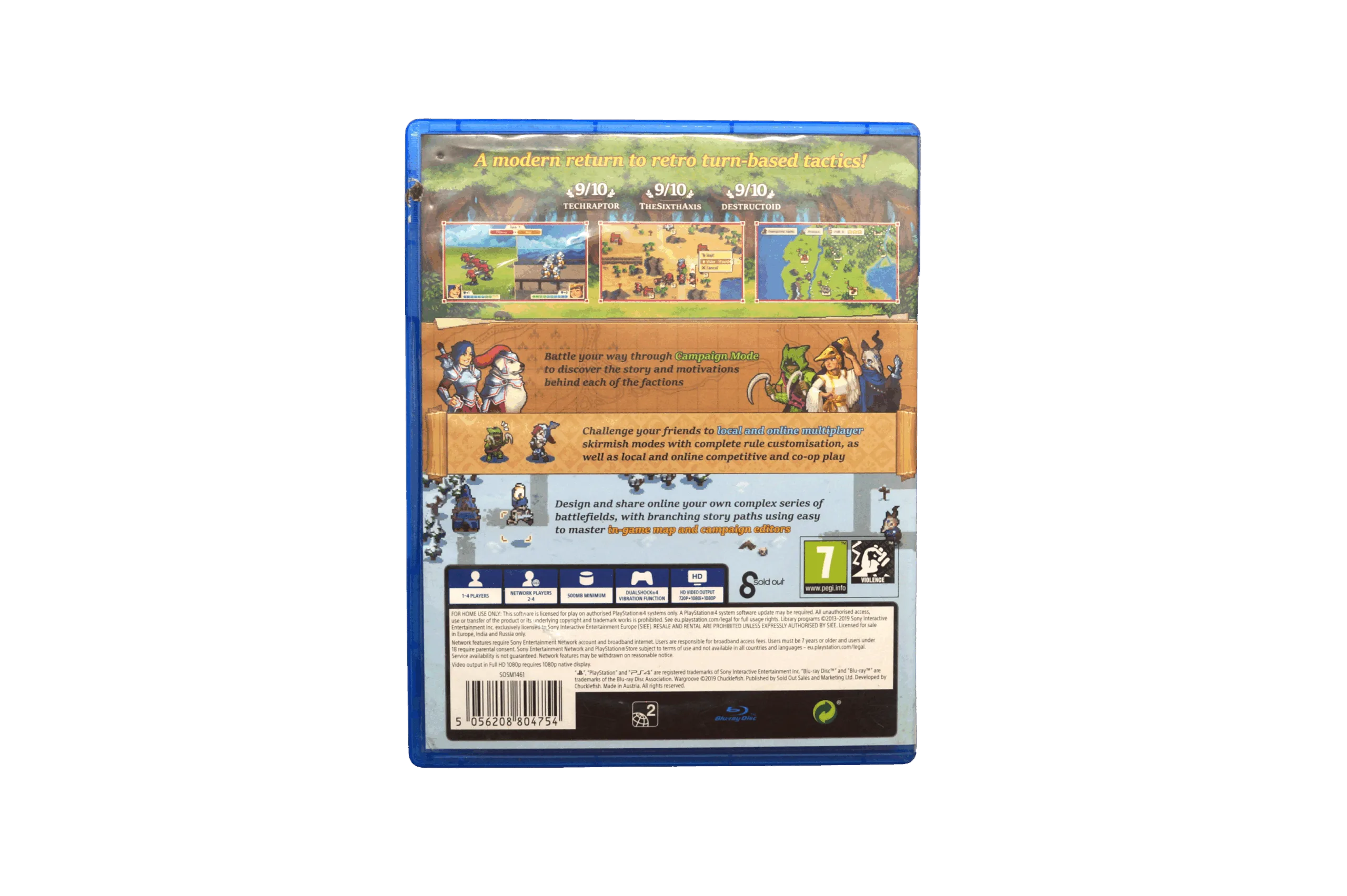 Wargroove: Deluxe Edition – PS4 (Brugt) – Alder: PEGI 7 – PlayStation 4 – Back cover