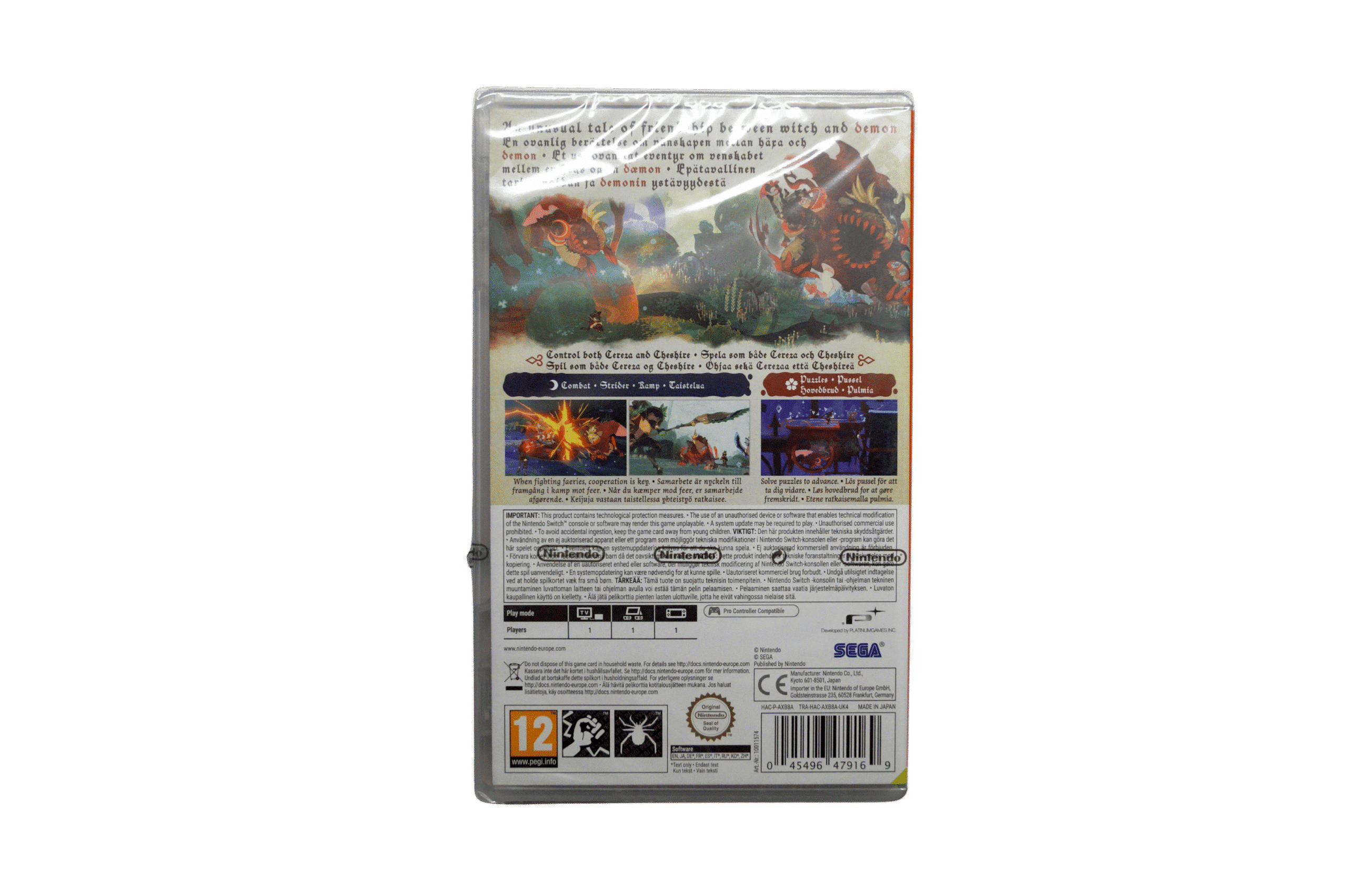 Bayonetta Origins: Cereza and the Lost Demon – Nintendo Switch (Ny) – Alder: PEGI 12 – Nintendo Switch – Back cover
