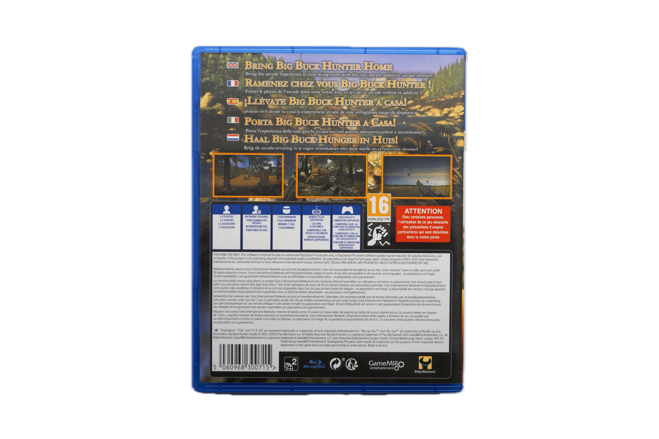 Big Buck Hunter: Arcade – PS4 (Brugt) – Back cover