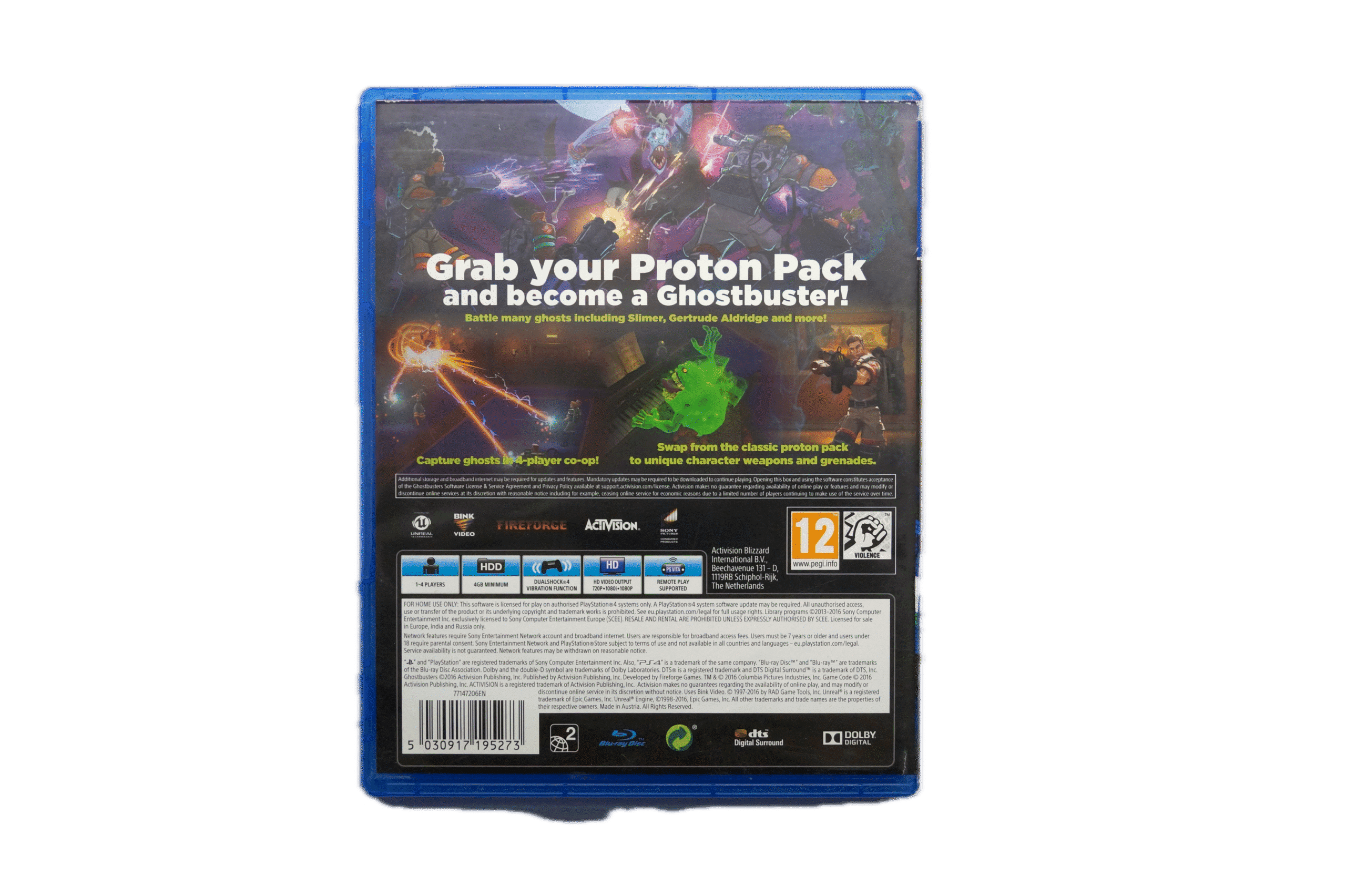 Ghostbusters: The Video Game Remastered – PS4 (Brugt) – Back cover