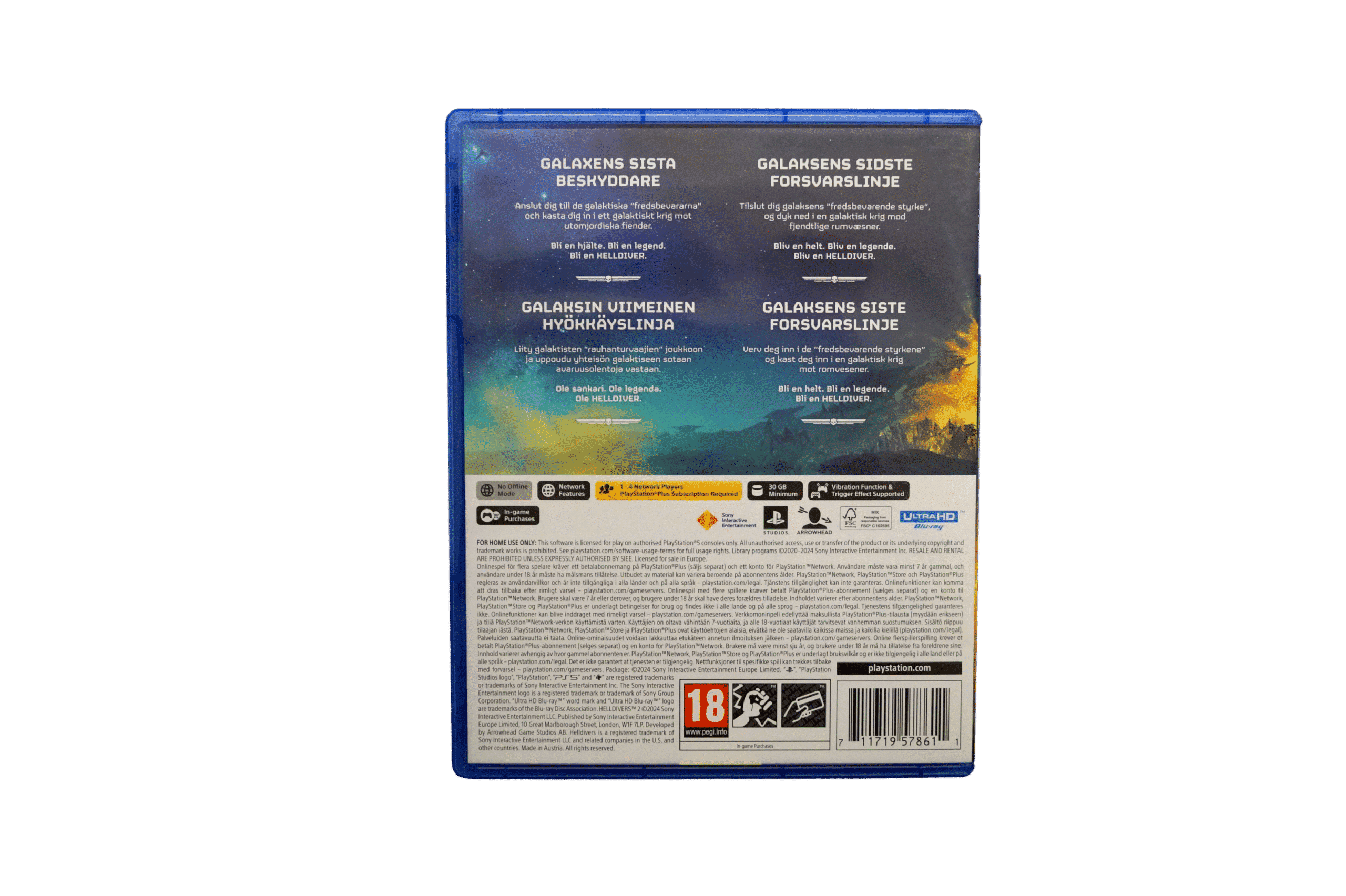 Helldrivers II - PS5 (Brugt) – Alle varer – Back cover